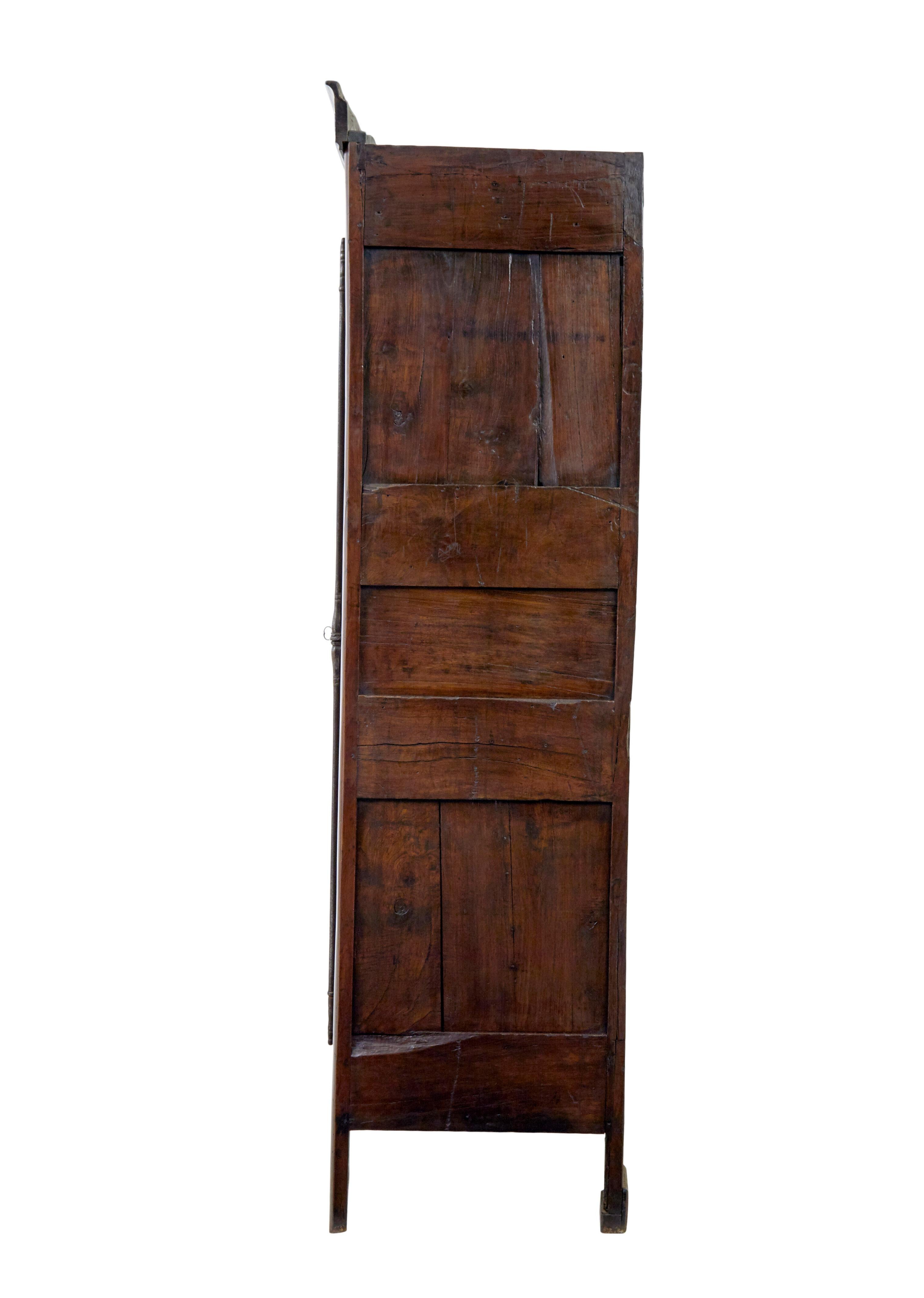Louis XVI 18th century carved French yew and chestnut armoire For Sale