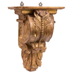 18th Century Carved Giltwood Shelf / Wall Bracket / Architectural Corbel