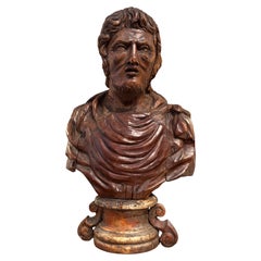 Busto italiano tallado del siglo XVIII