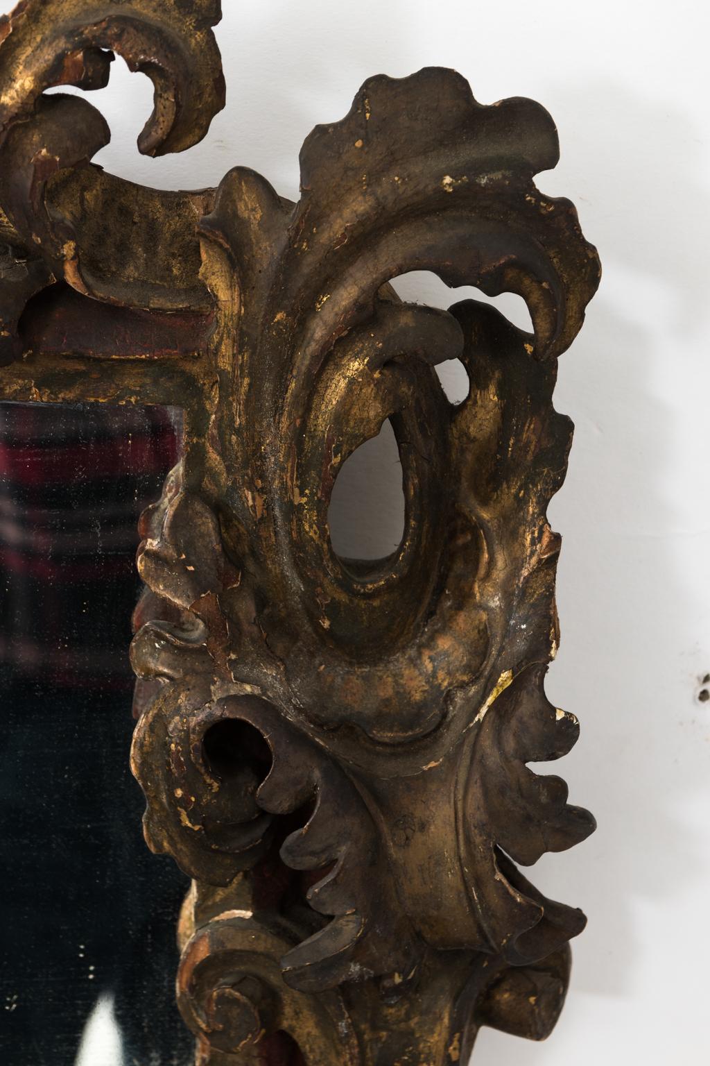Gilt 18th Century Carved Italian Mirror