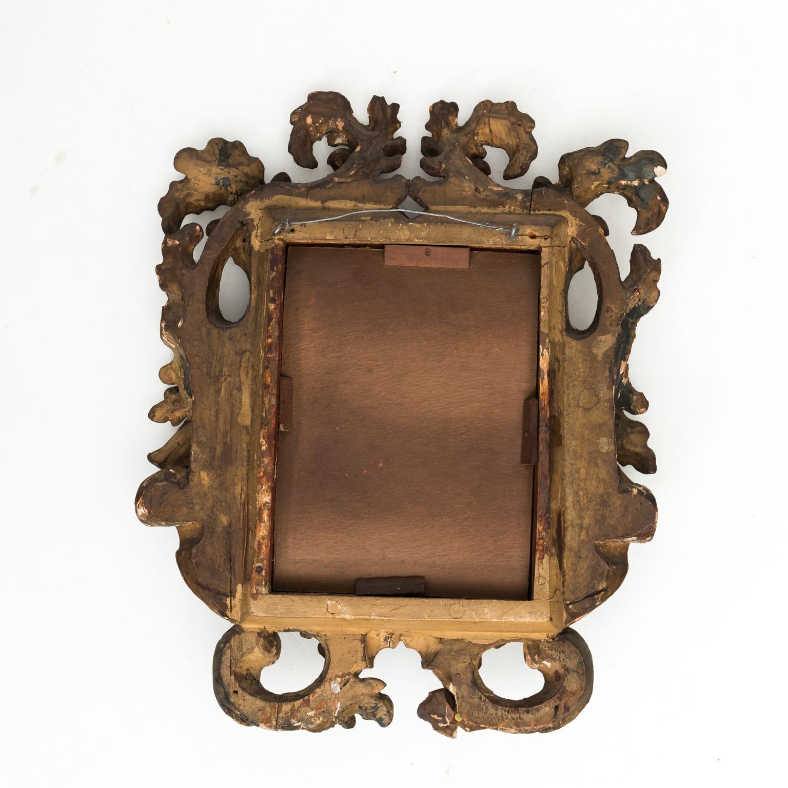 Wood 18th Century Carved Italian Mirror