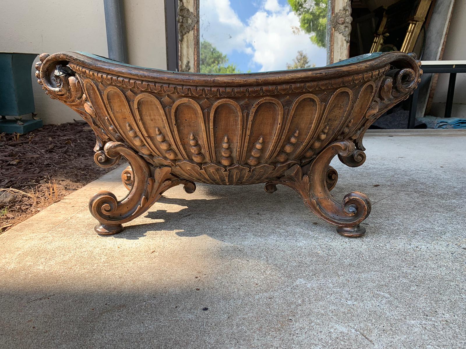 18th Century Carved Italian Wooden Centerpiece.