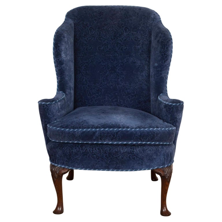 18th Century Carved Leg Wing Chair For Sale at 1stDibs