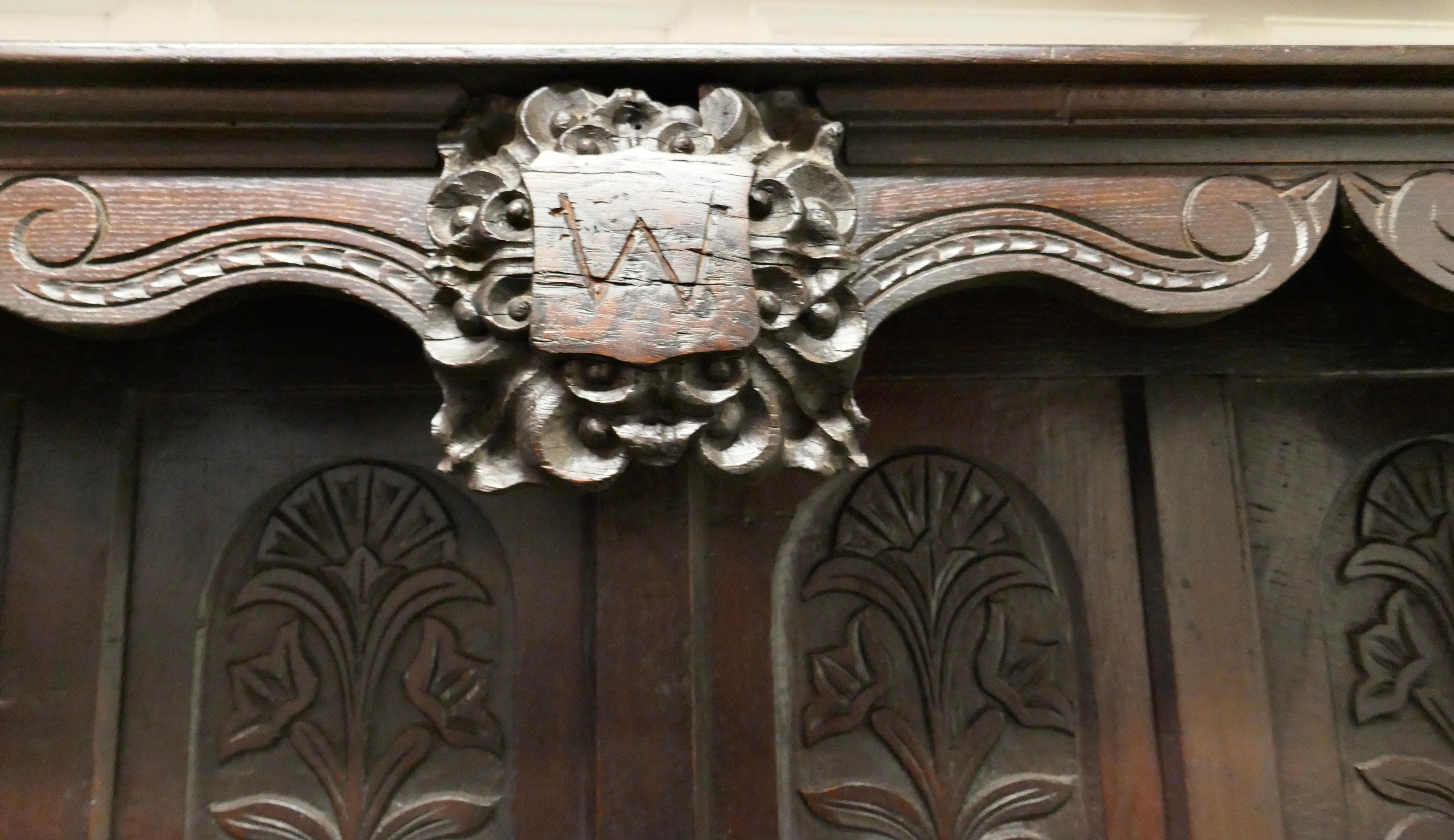 18th Century Carved Oak Buffet Sideboard Dresser 9