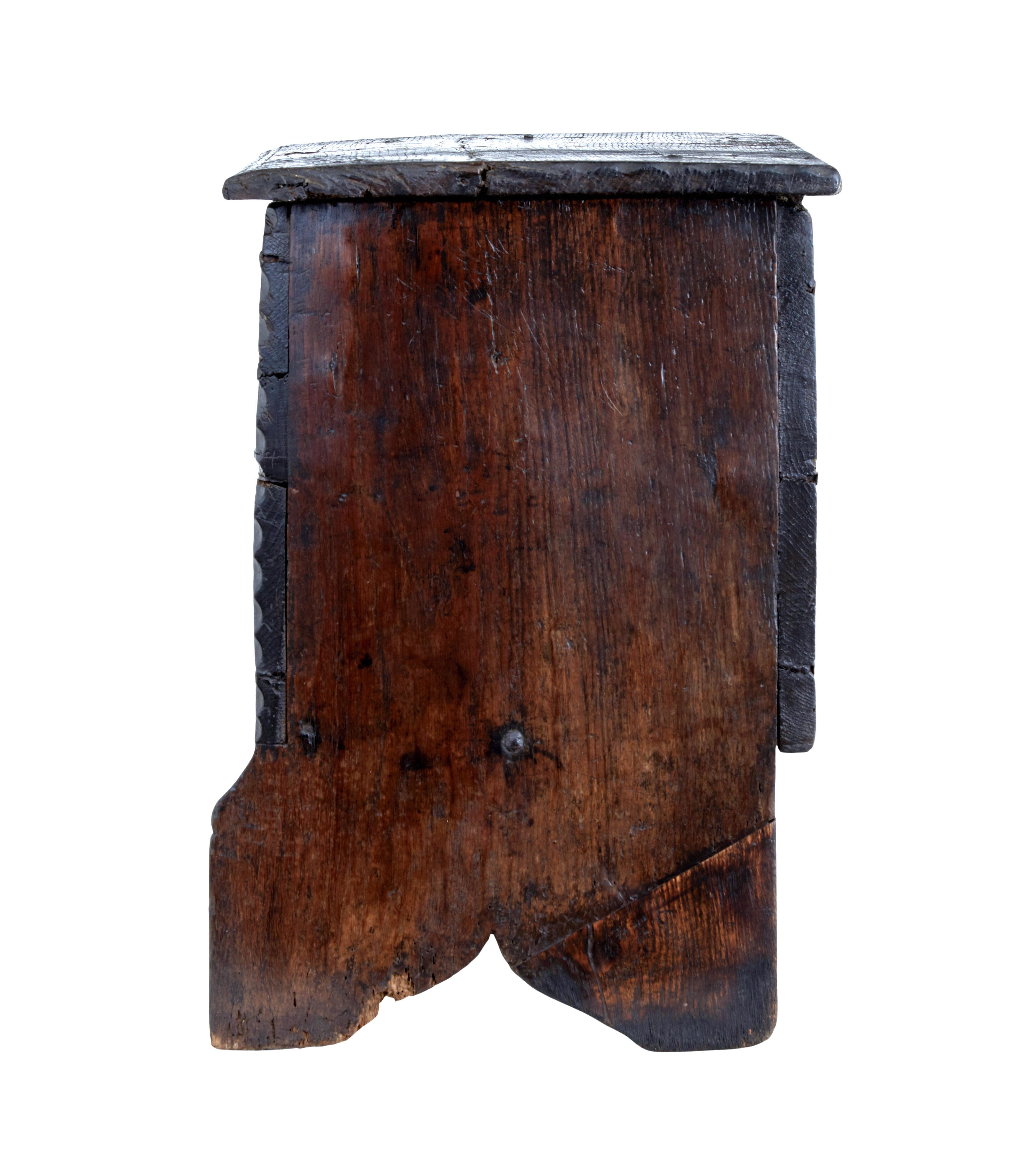 18th Century Carved Oak Coffer For Sale at 1stDibs