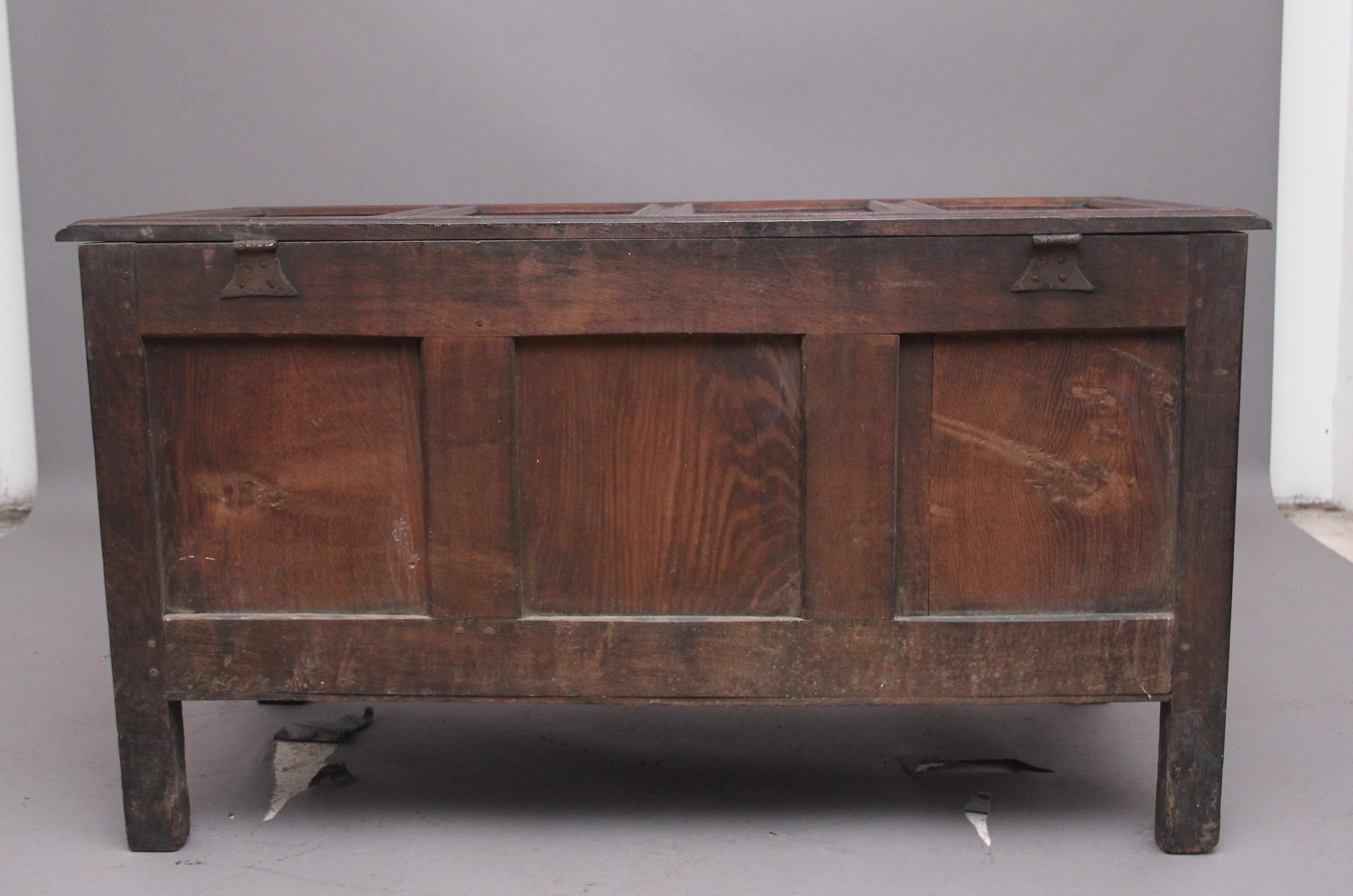 Early 18th Century 18th Century Carved Oak Coffer
