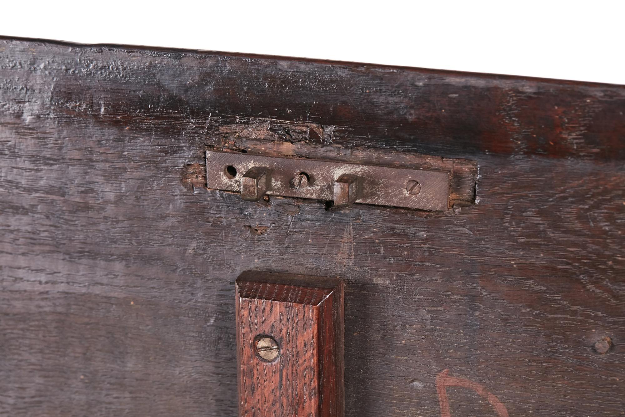 18th Century Carved Oak Coffer 2