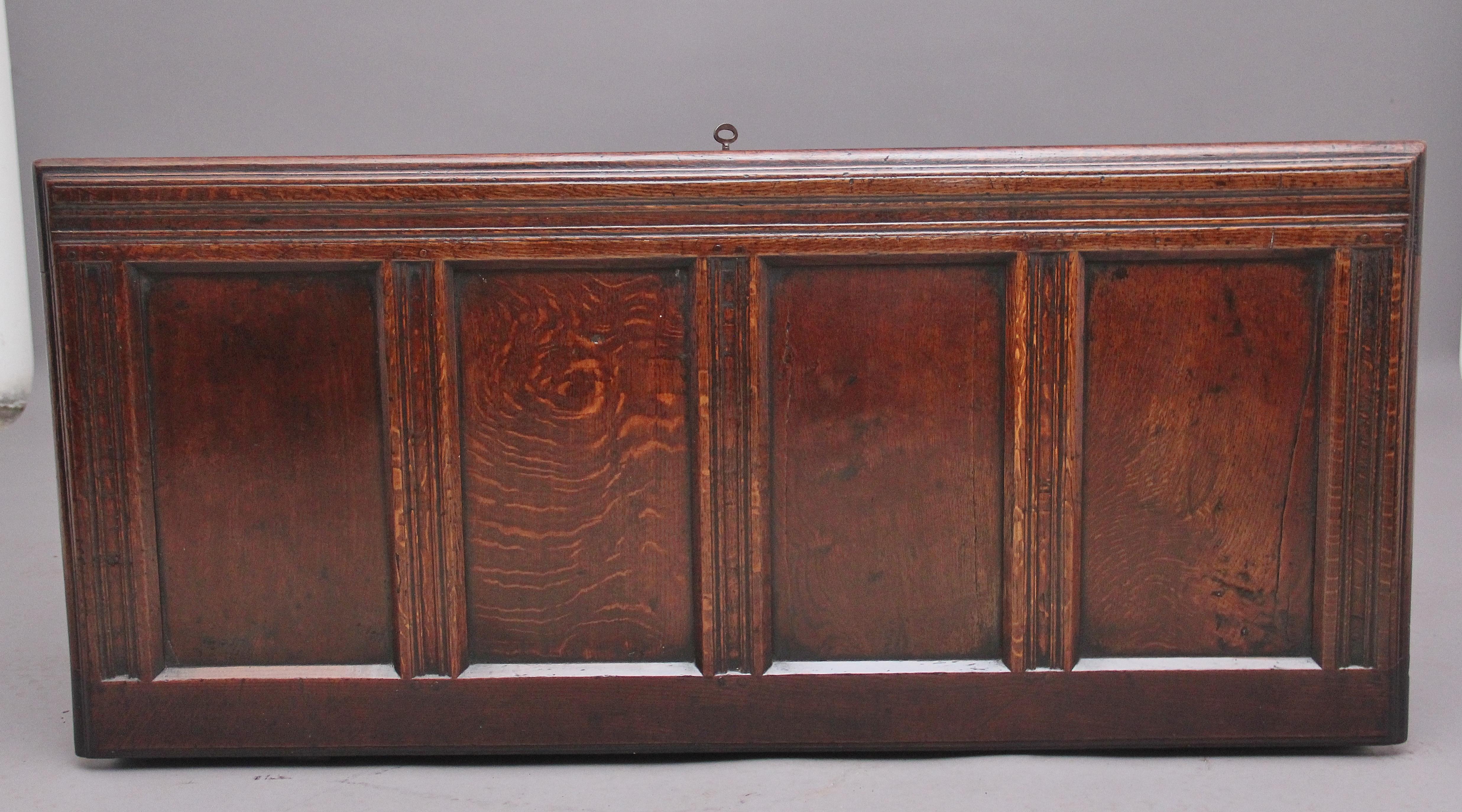 18th Century Carved Oak Coffer 2