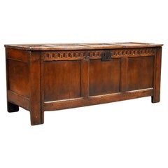 18th Century Carved Oak Coffer 18th Century Carved Oak Coffer