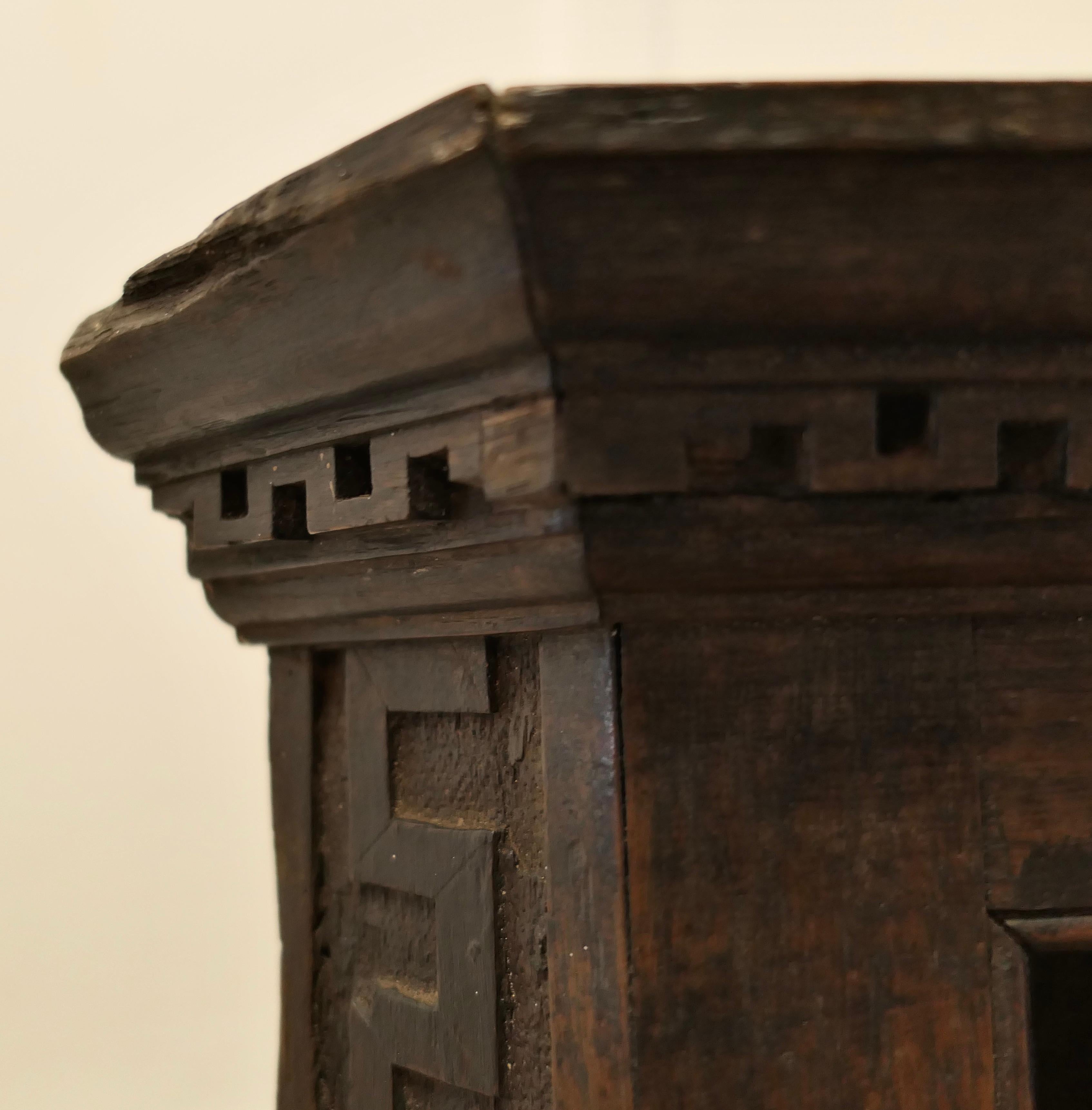 18th Century  Carved Oak Corner Cupboard    For Sale 2
