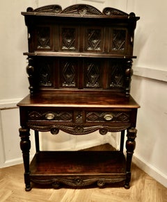 18th Century Carved Dresser with Geometric Carvings
