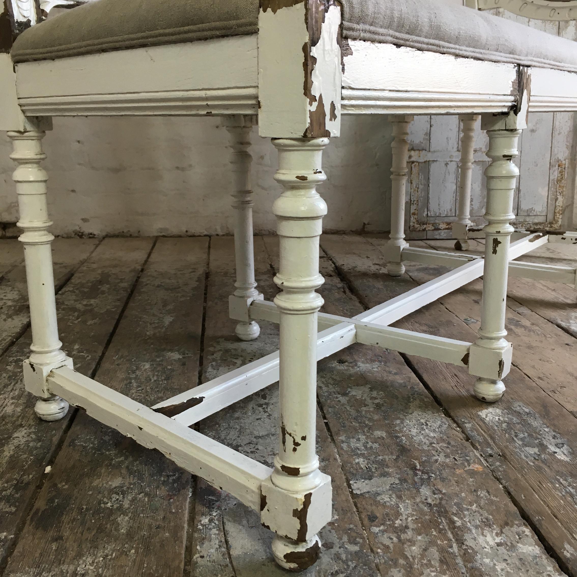 18th Century Carved Oak Hall Bench 10