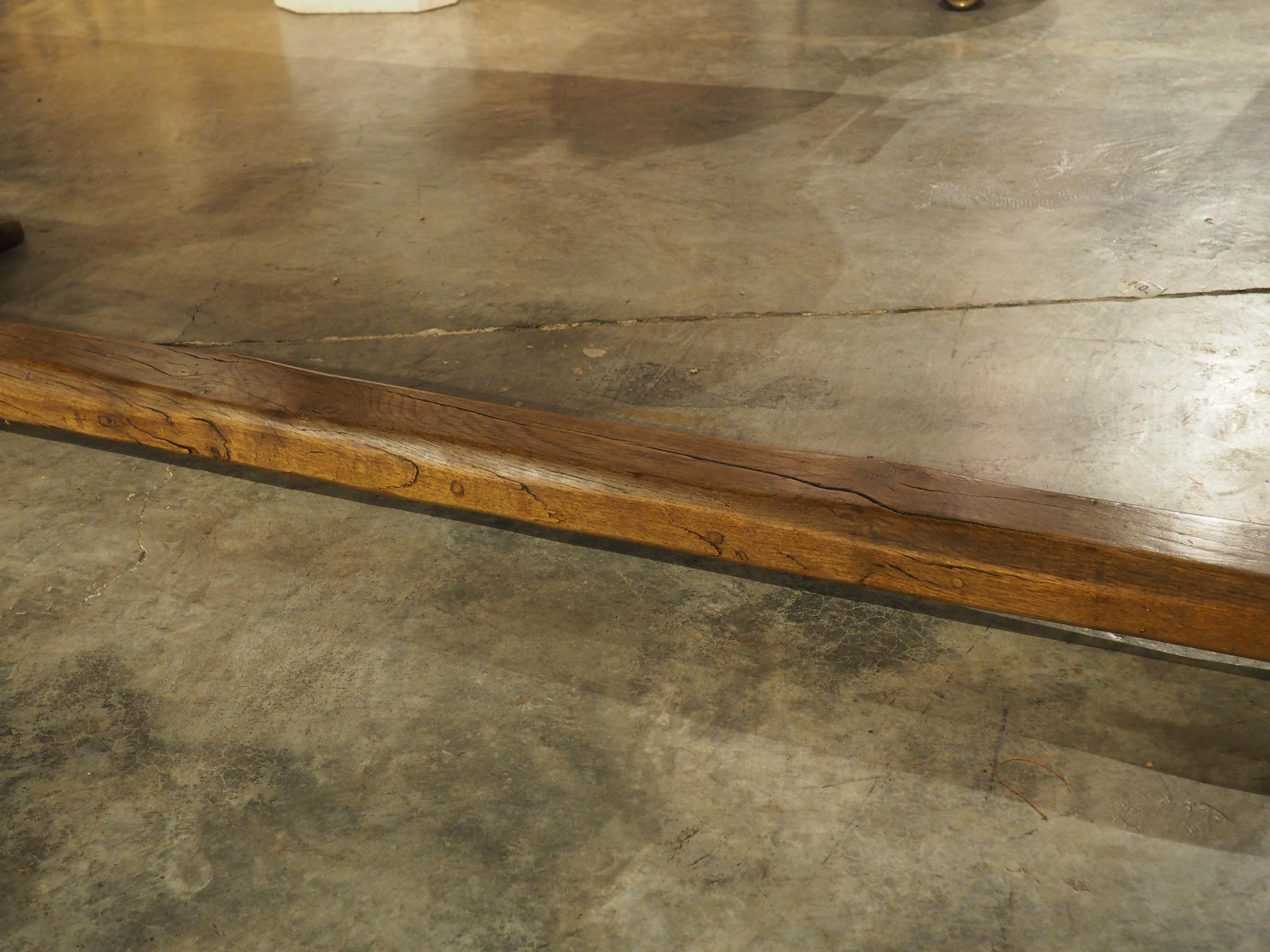 18th Century Carved Oak Monastery Dining Table from France 3