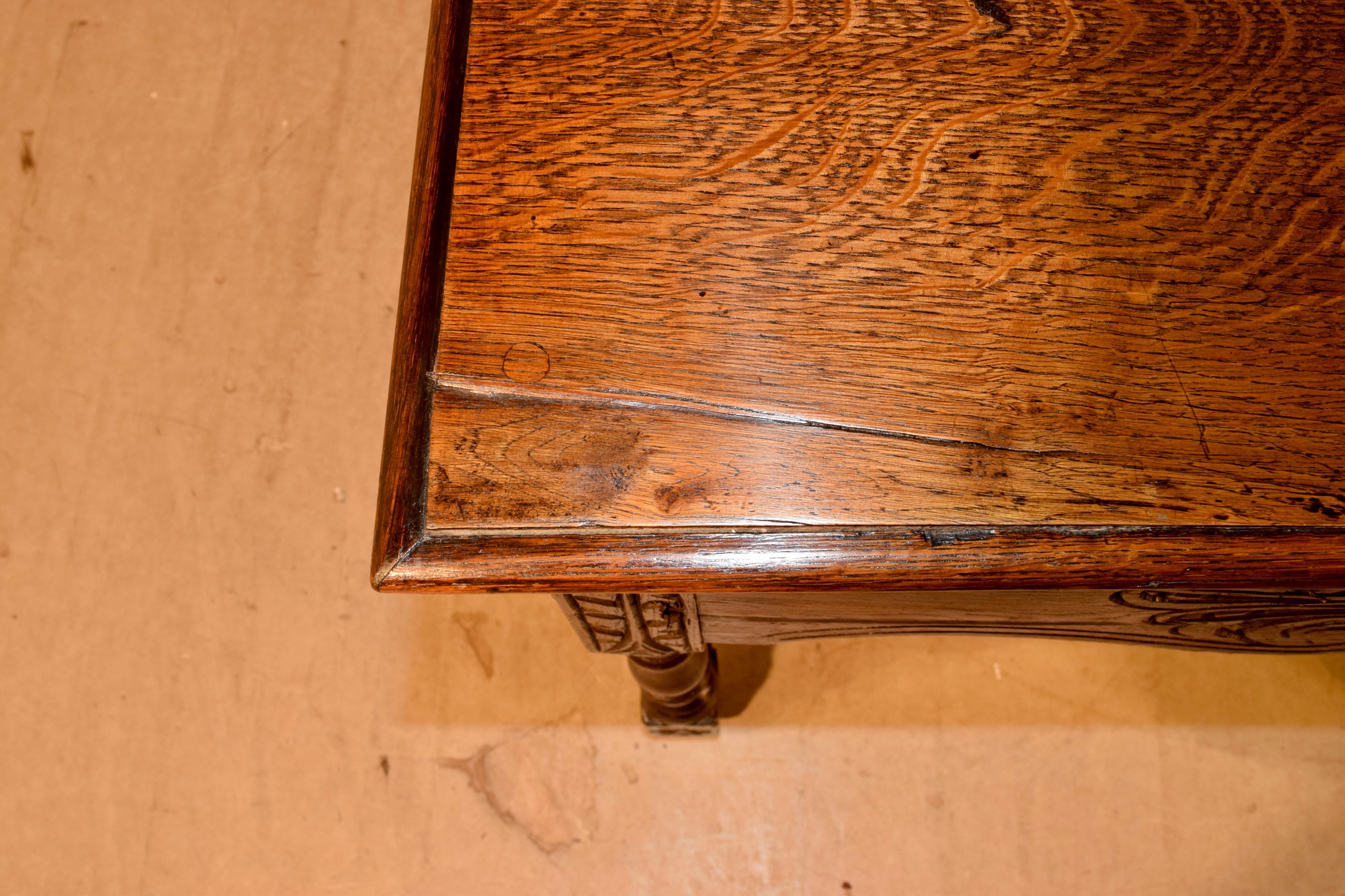 18th Century Carved Oak Side Table 3