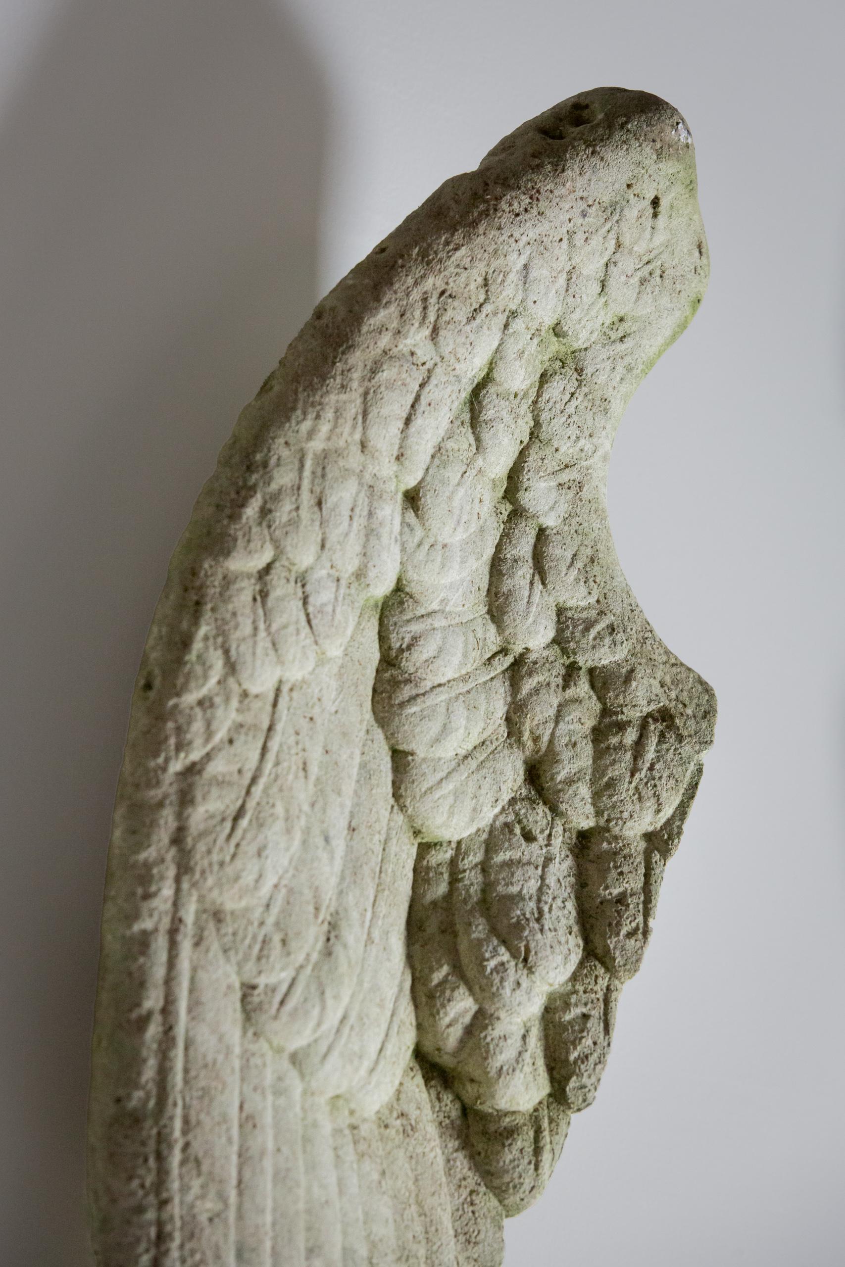 18th Century Carved Stone Angel Wings For Sale 3