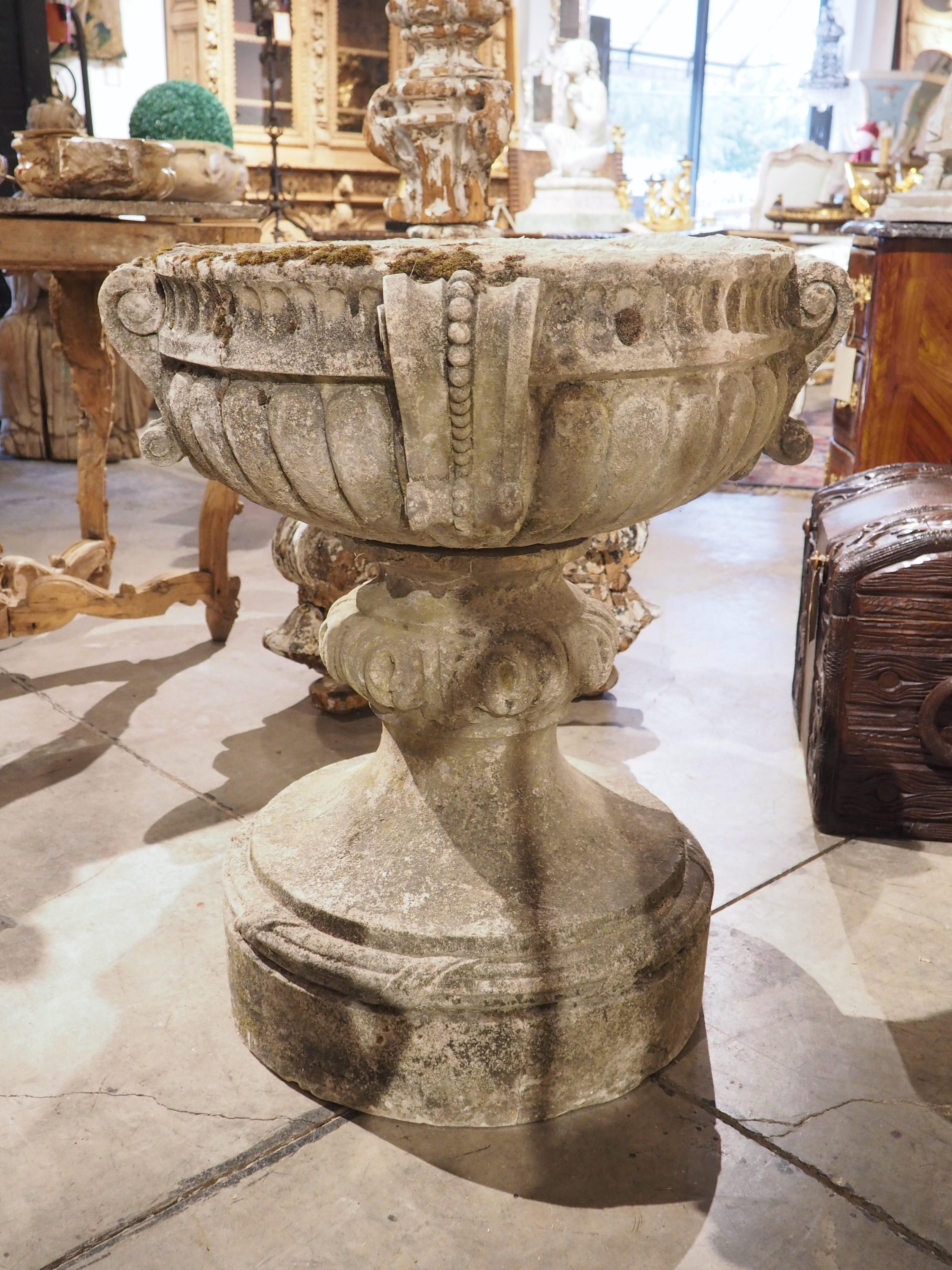 18th Century and Earlier 18th Century Carved Stone Benitier from the Haute-Garonne Region of France For Sale