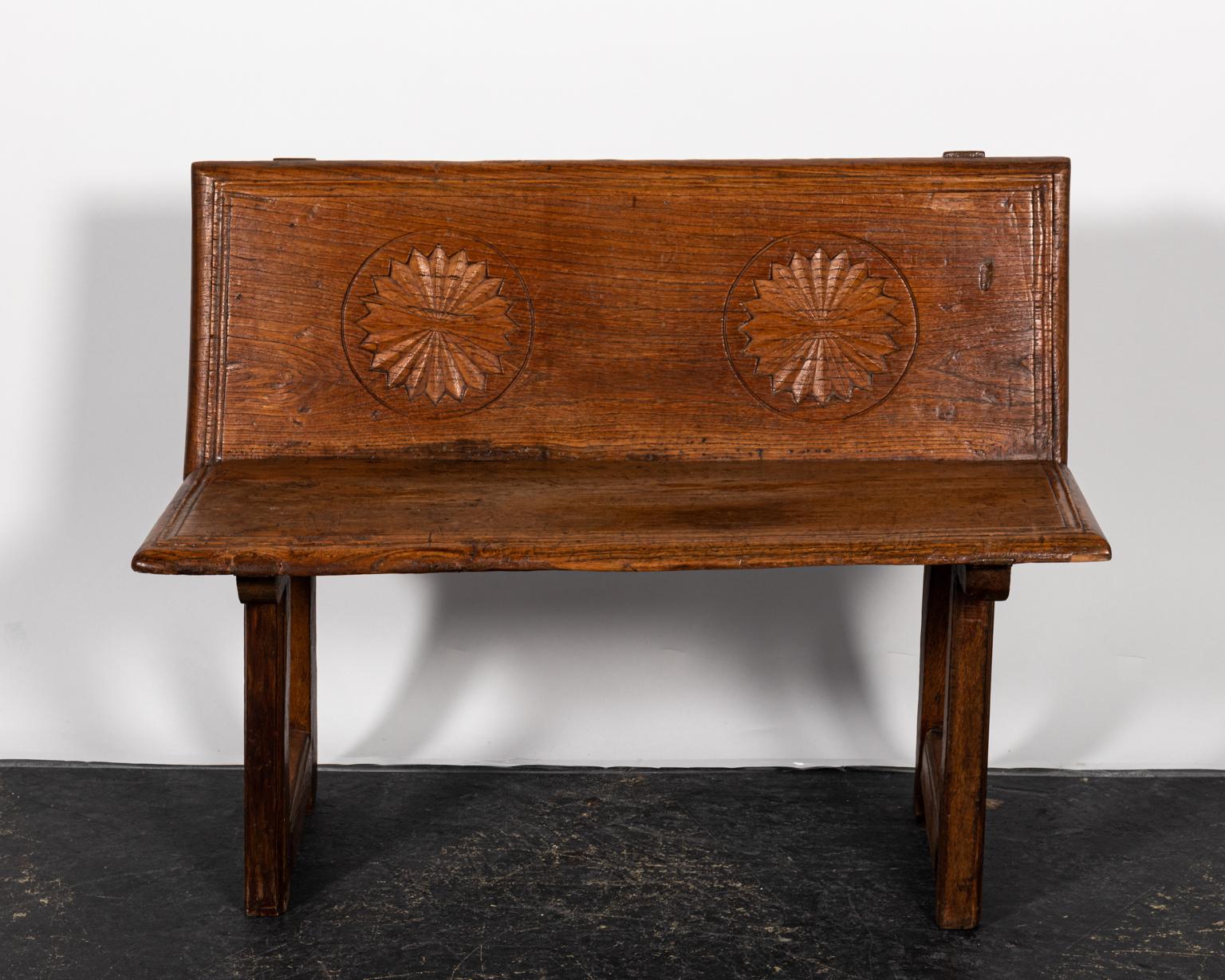 18th Century Carved Swedish Hall Bench In Good Condition For Sale In Stamford, CT