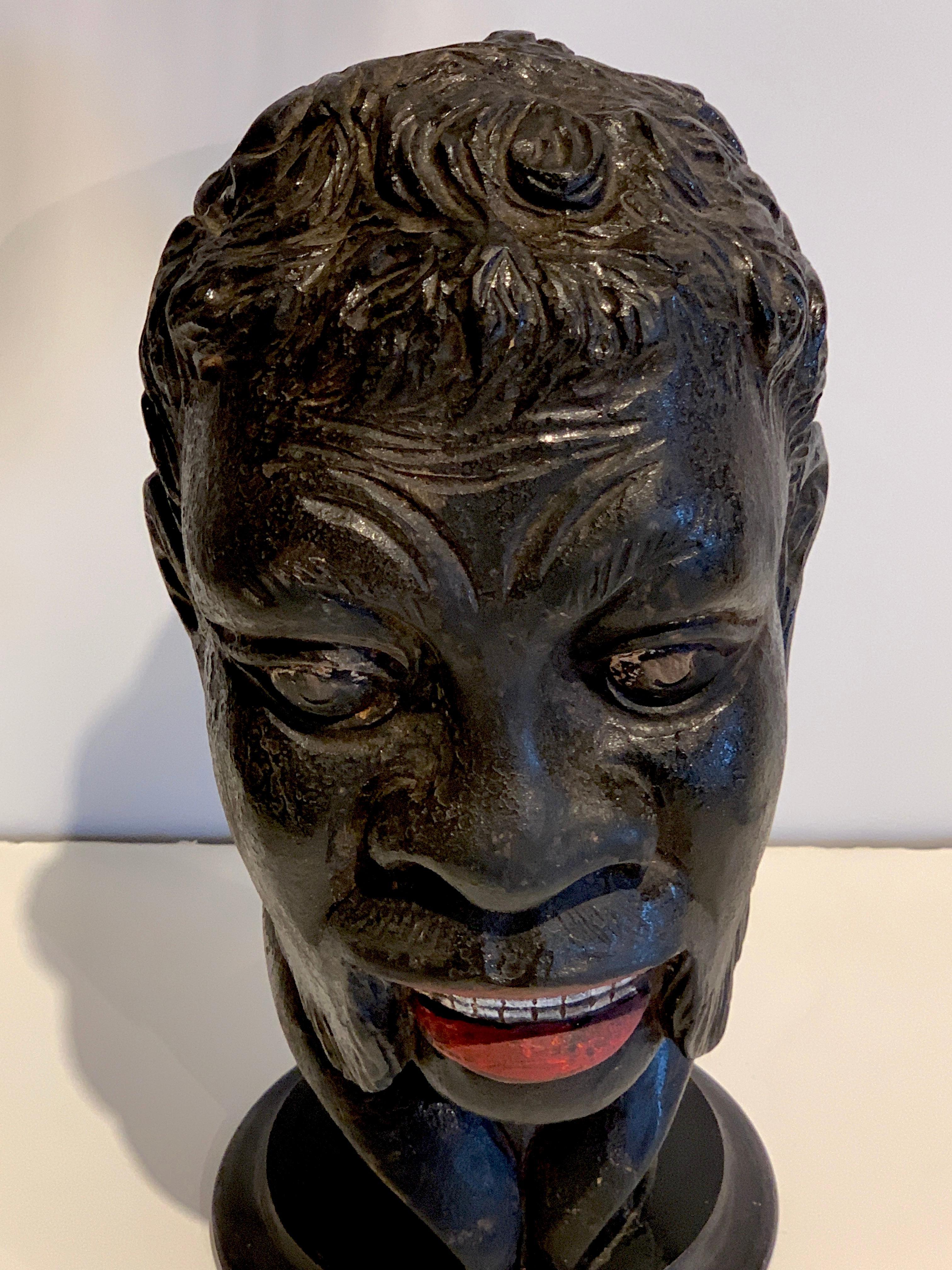 Geschnitzter venezianischer Gondel-Figurenkopf, polychrom, 18. Jahrhundert im Angebot 4