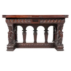 18th Century Carved Walnut Renaissance Style Table