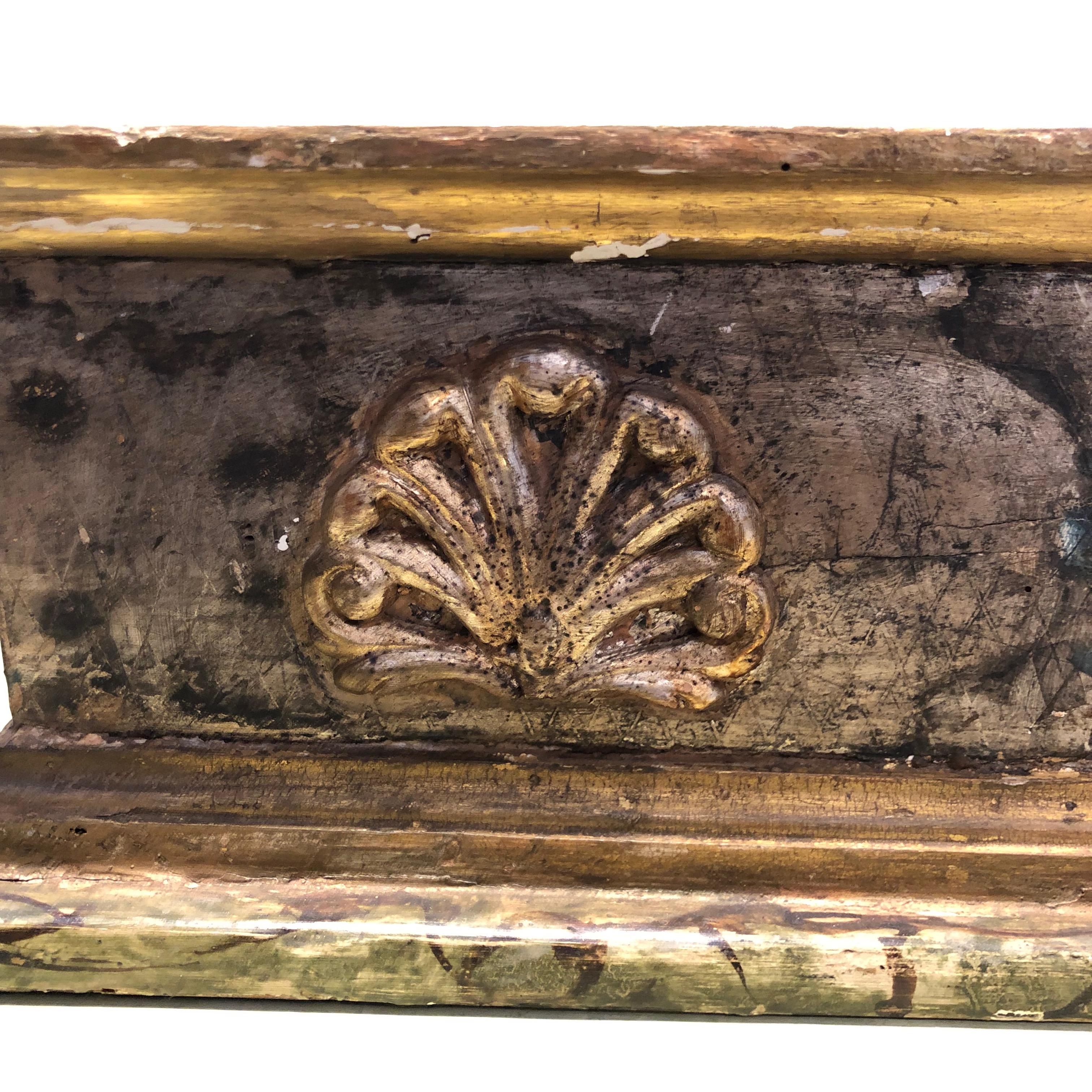18th century carved wood decorative shelf or box.