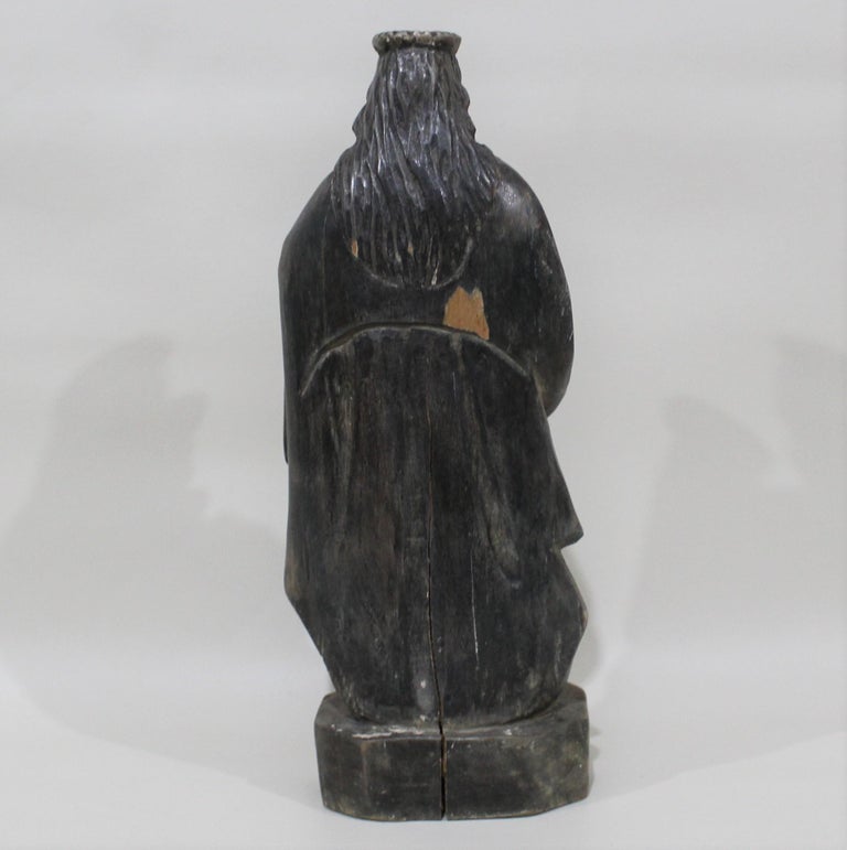 18th Century Carved Wood Santos of the Virgin Mary at 1stDibs