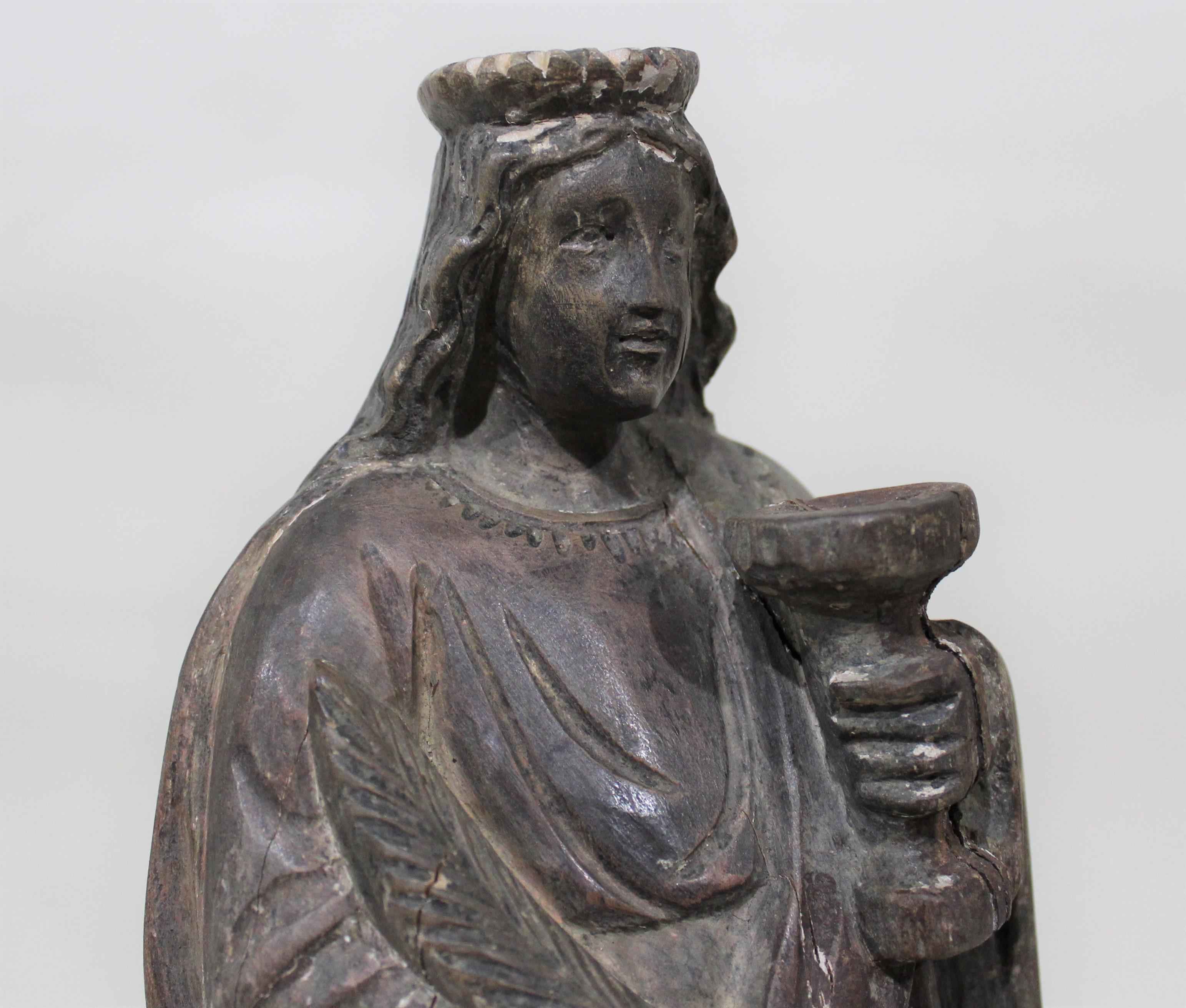 18th Century Carved Wood Santos of the Virgin Mary 1