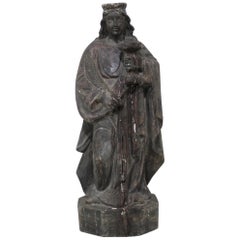 18th Century Carved Wood Santos of the Virgin Mary