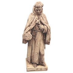 18th Century Carved Wood Statue of Saint