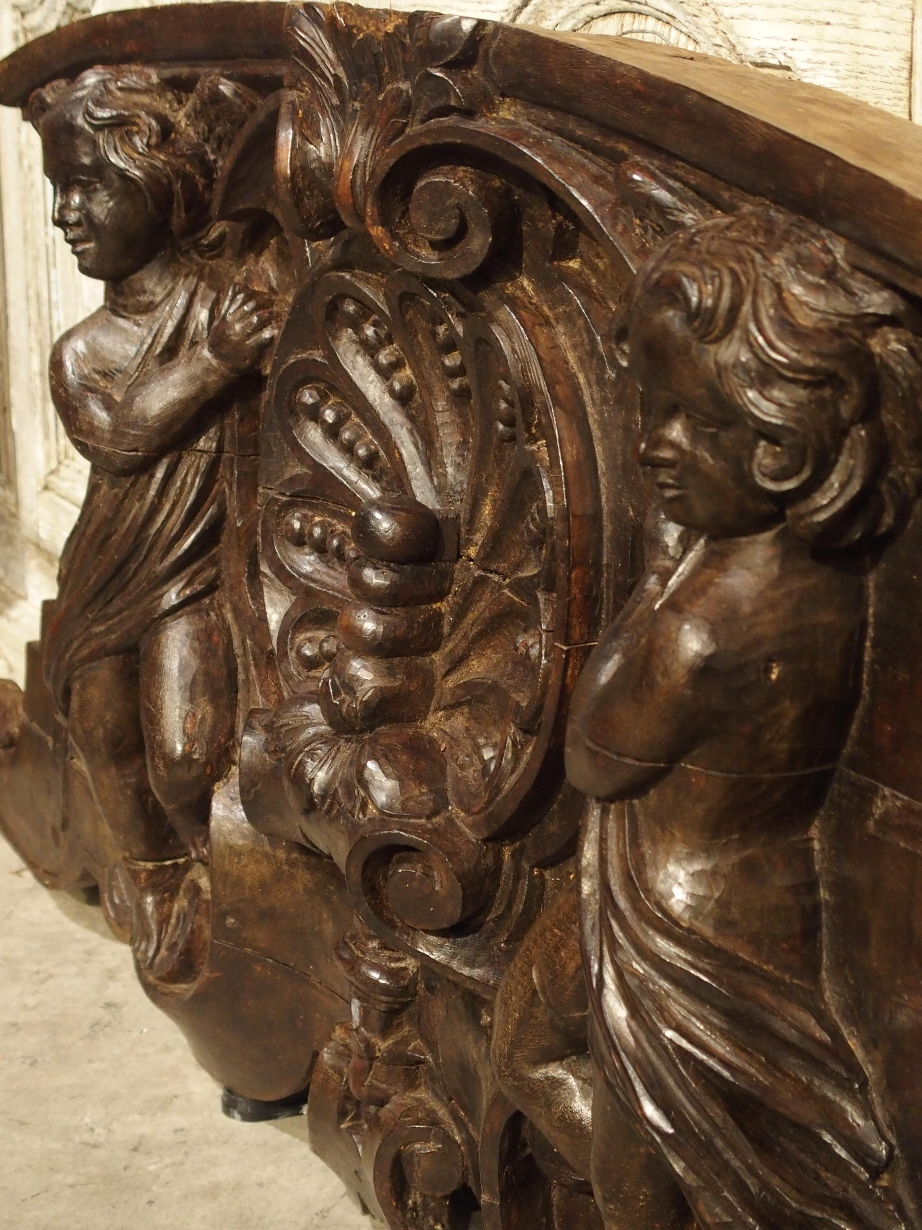 18th Century Carved Wooden Overdoor from France 4