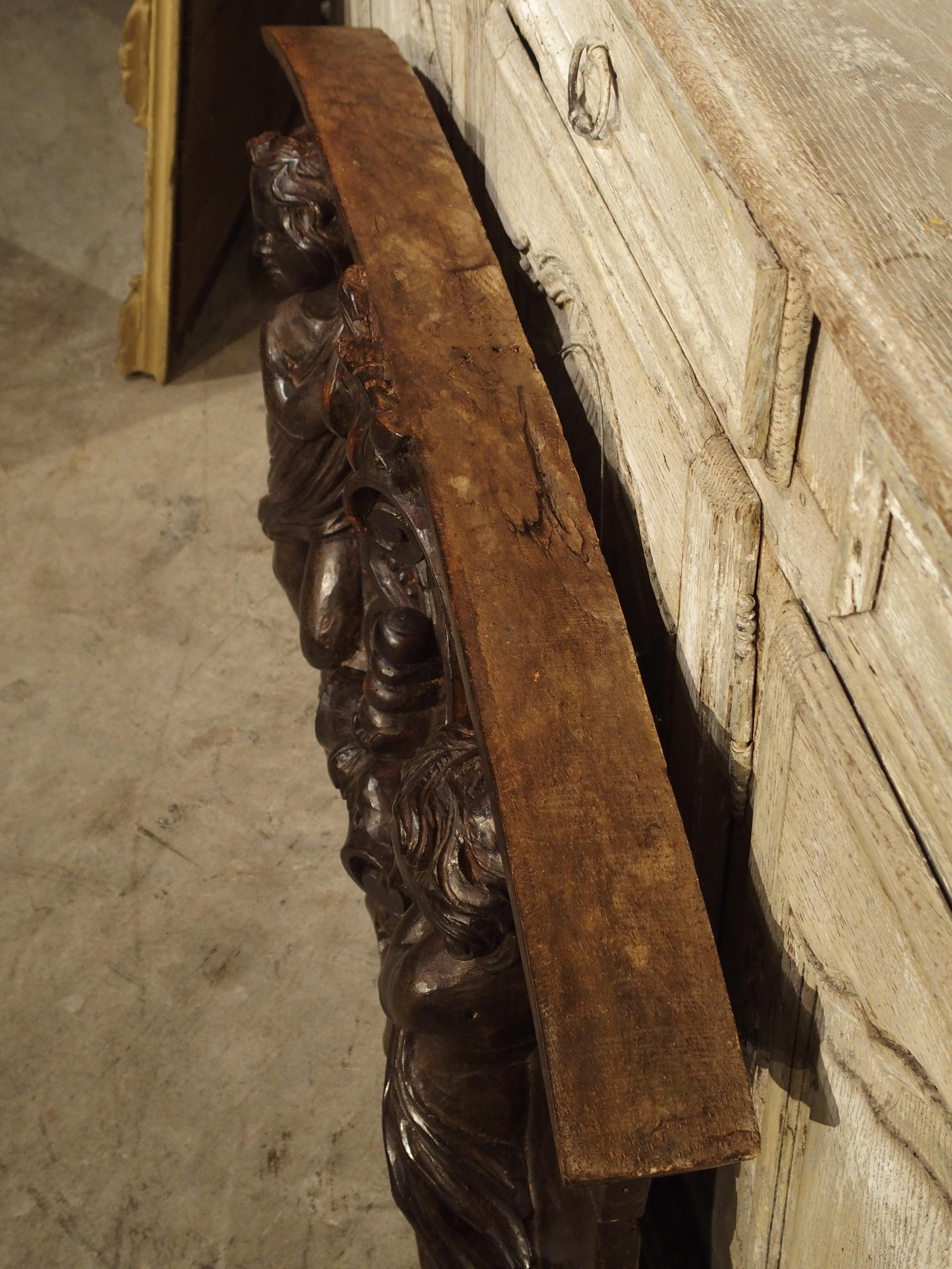 18th Century Carved Wooden Overdoor from France For Sale 5