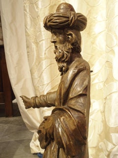 18th Century Carved Wooden Statue from France