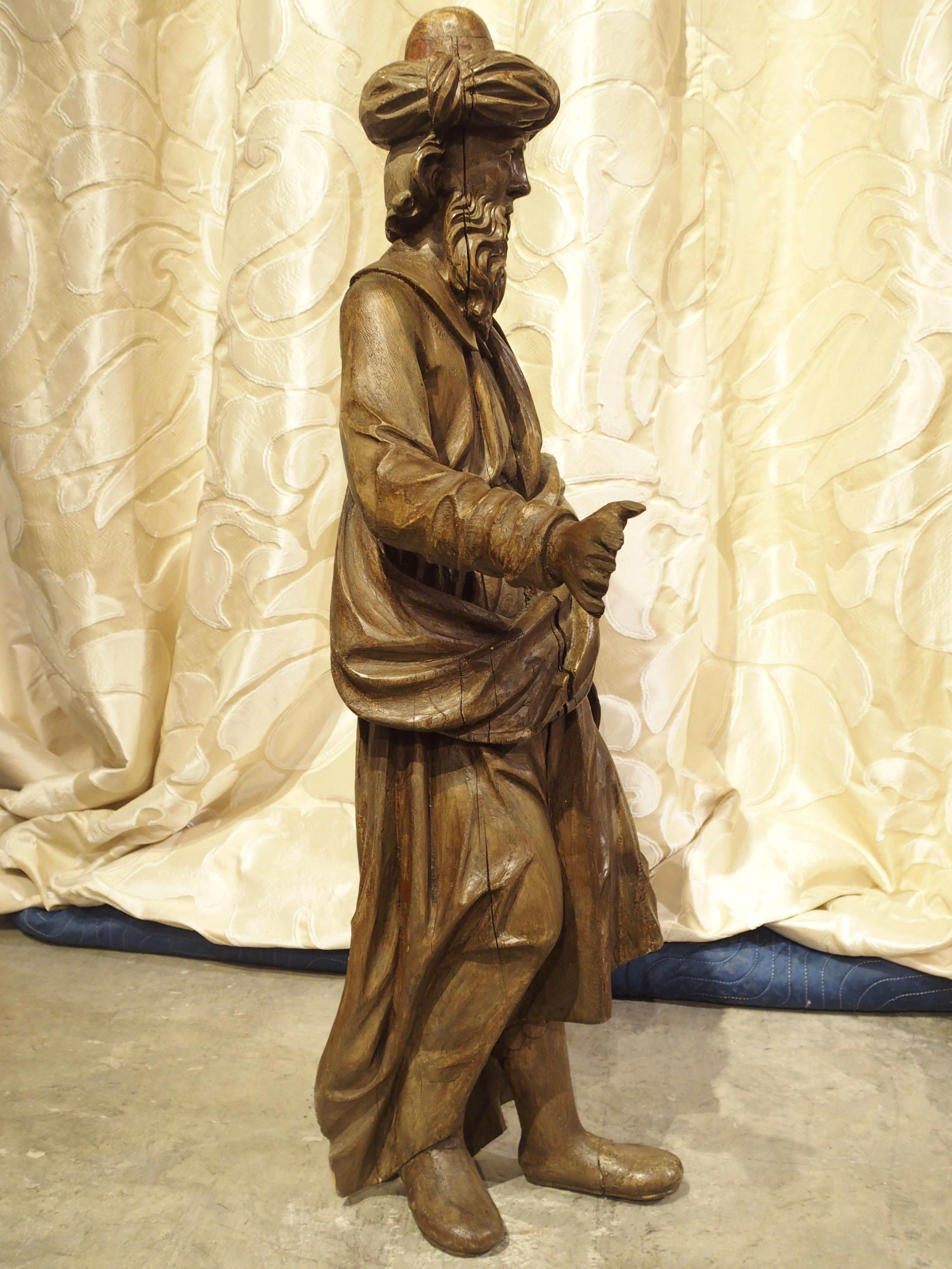 XVIIIe siècle et antérieur Statue en bois sculpté du 18ème siècle de France en vente