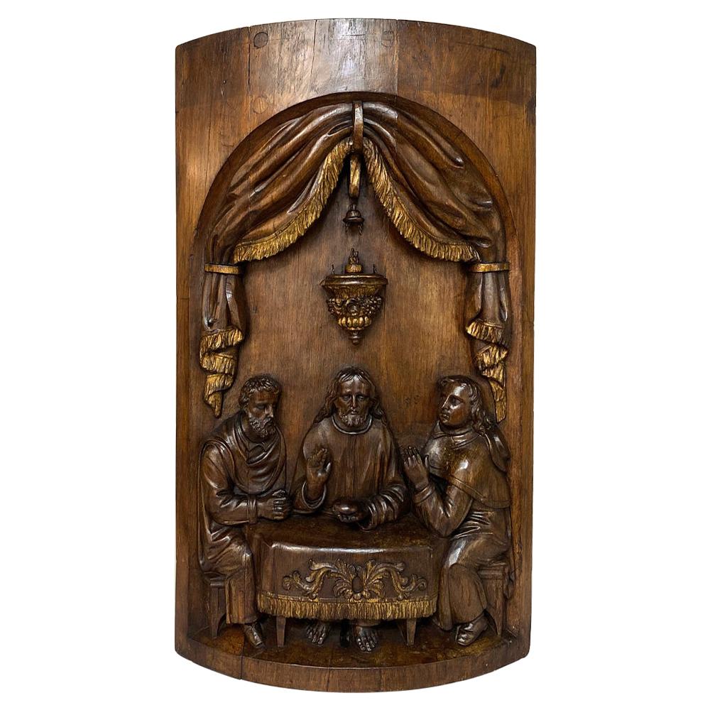 18th Century Carving of Jesus, Supper at Emmaus