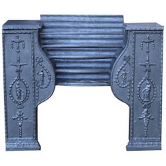 Antique 18th Century Cast Iron Georgian Hourglass Hob Grate