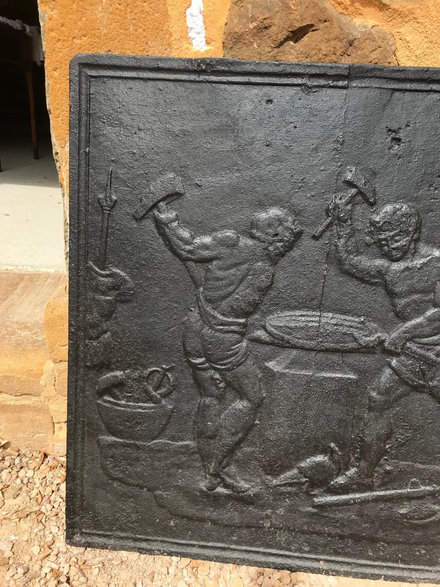 18th Century Cast Iron Greek Fireplace Screen For Sale 1