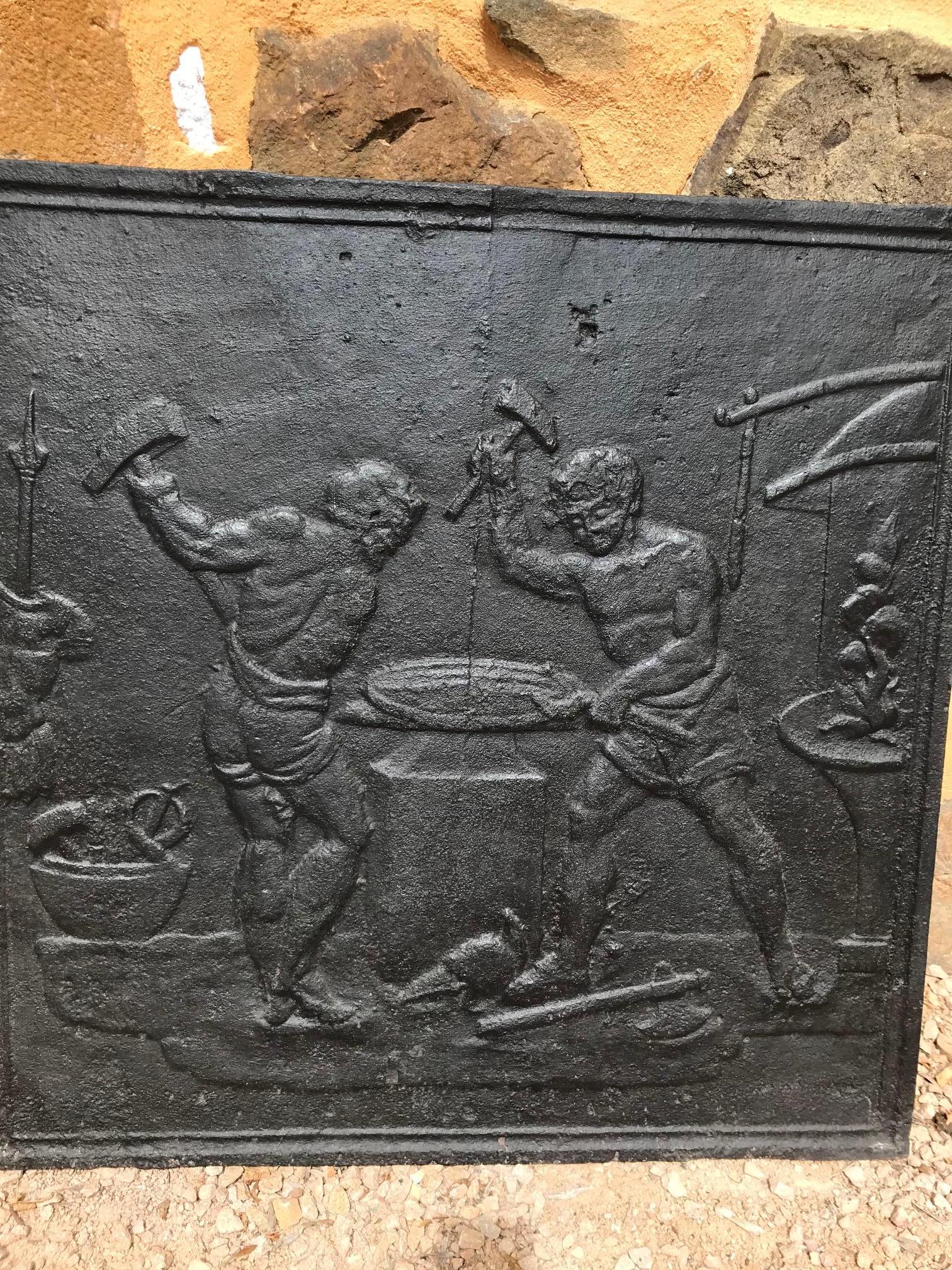18th Century Cast Iron Greek Fireplace Screen For Sale 2