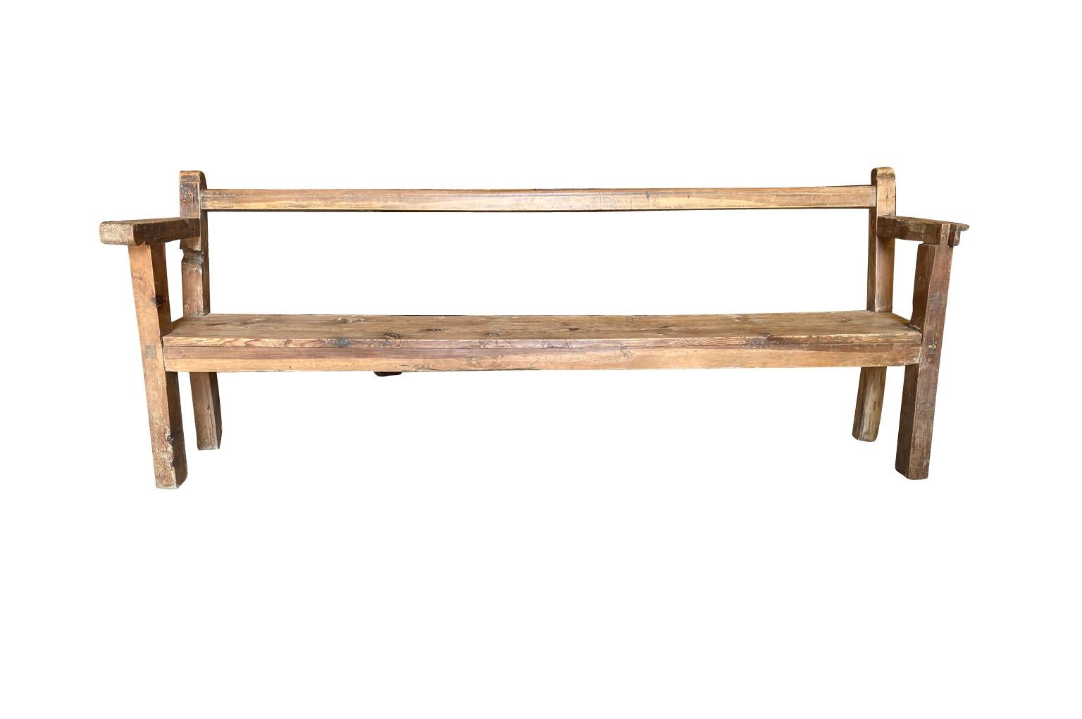 Spanish 18th Century Catalan Bench For Sale
