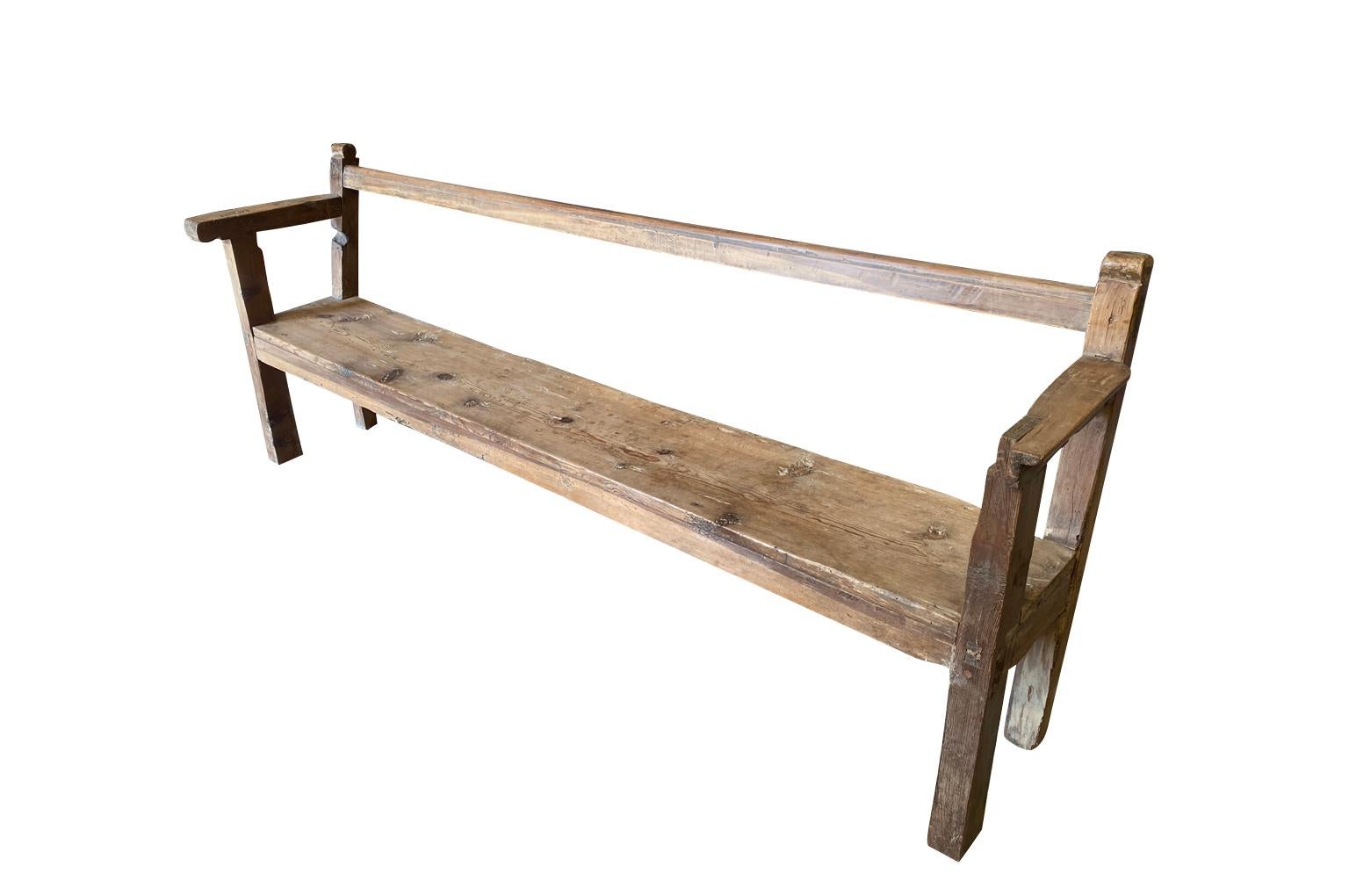 18th Century Catalan Bench In Good Condition In Round Top, TX