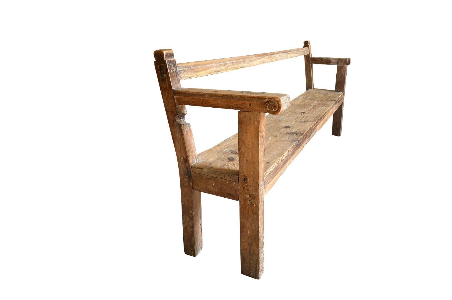 18th Century and Earlier 18th Century Catalan Bench For Sale