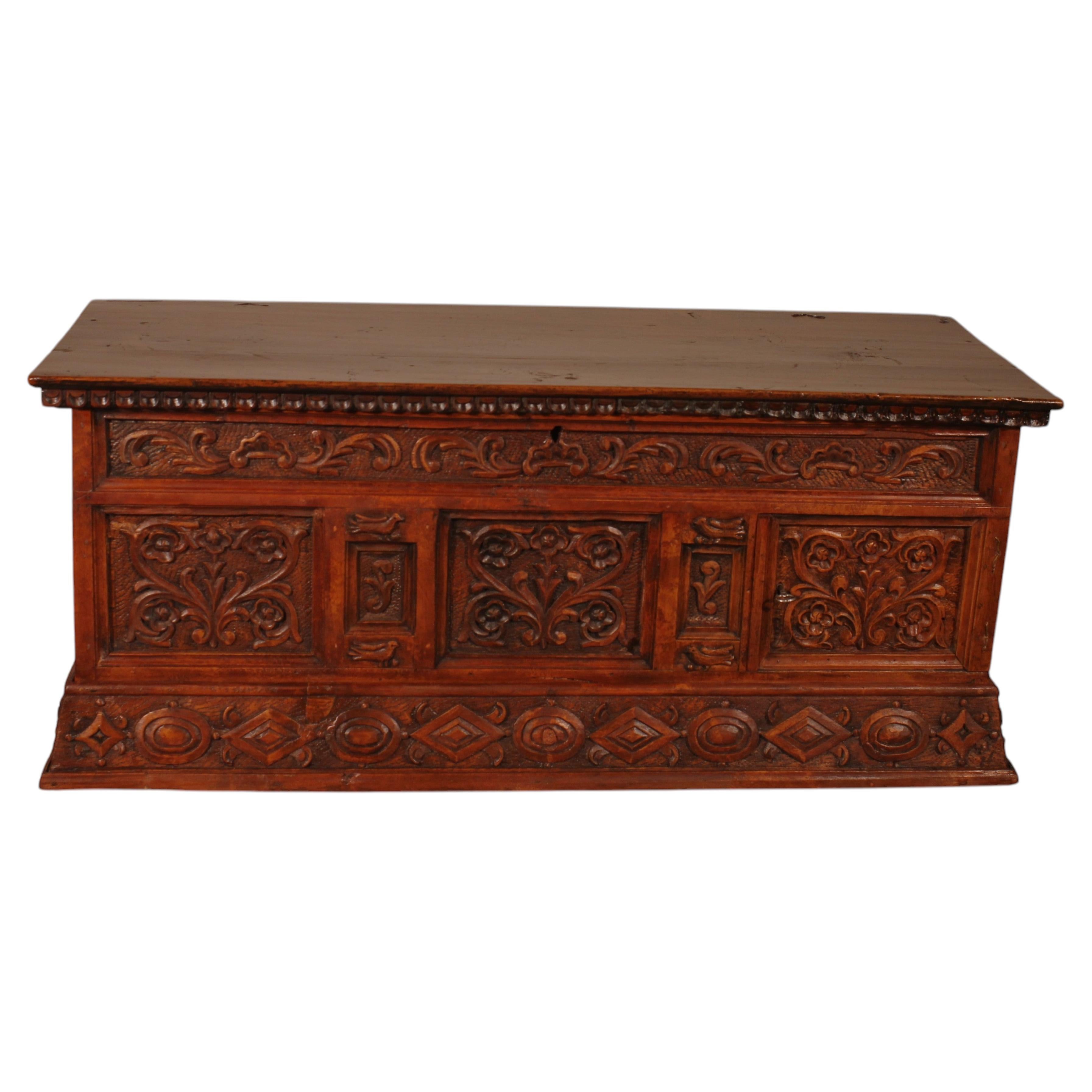18th Century Catalan Chest With Small Door For Sale
