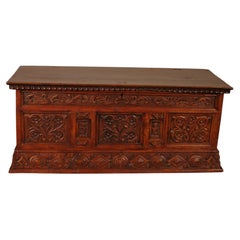 18th Century Catalan Chest With Small Door