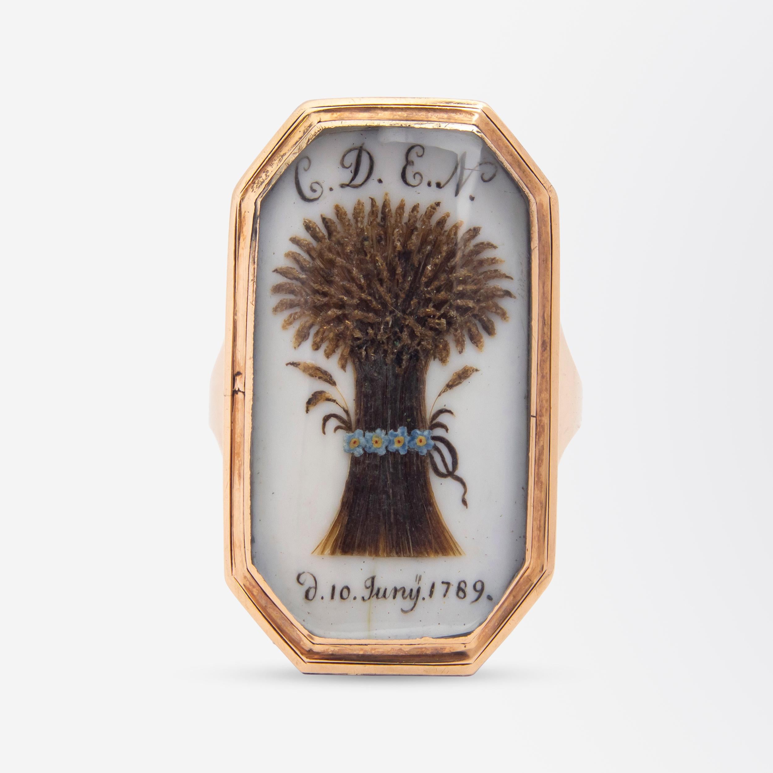 George III 18th Century 'Catalan' Mourning Ring For Sale