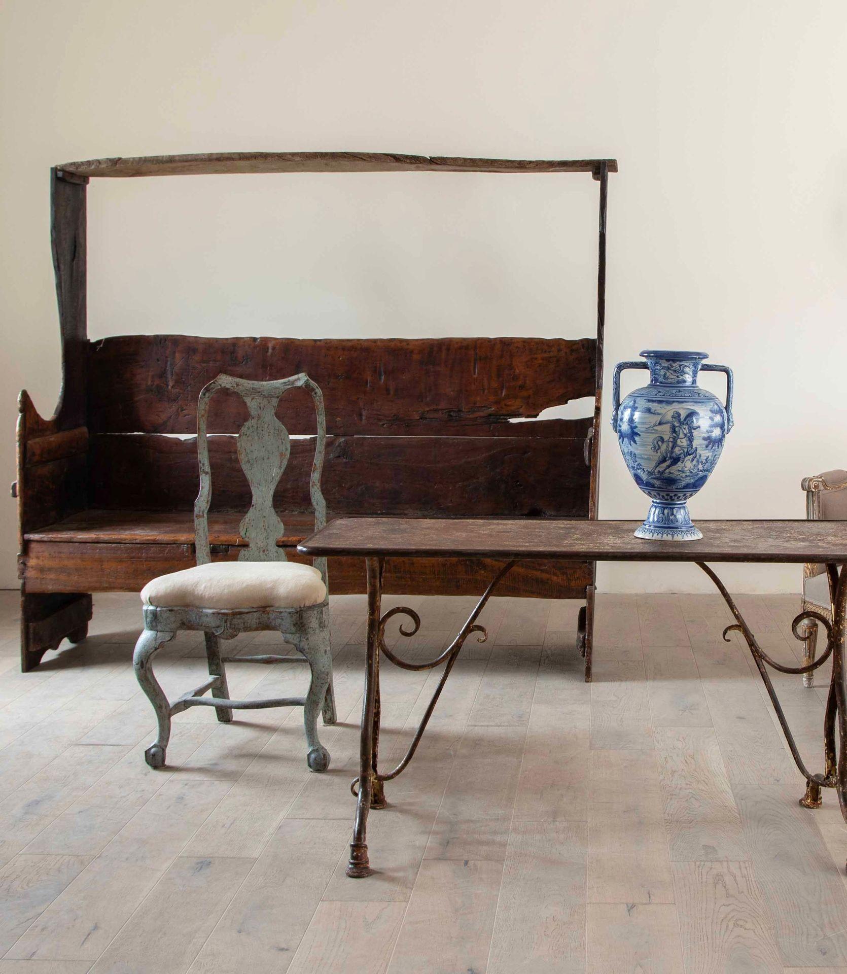 Spanish 18th Century Catalan Settle Bench For Sale