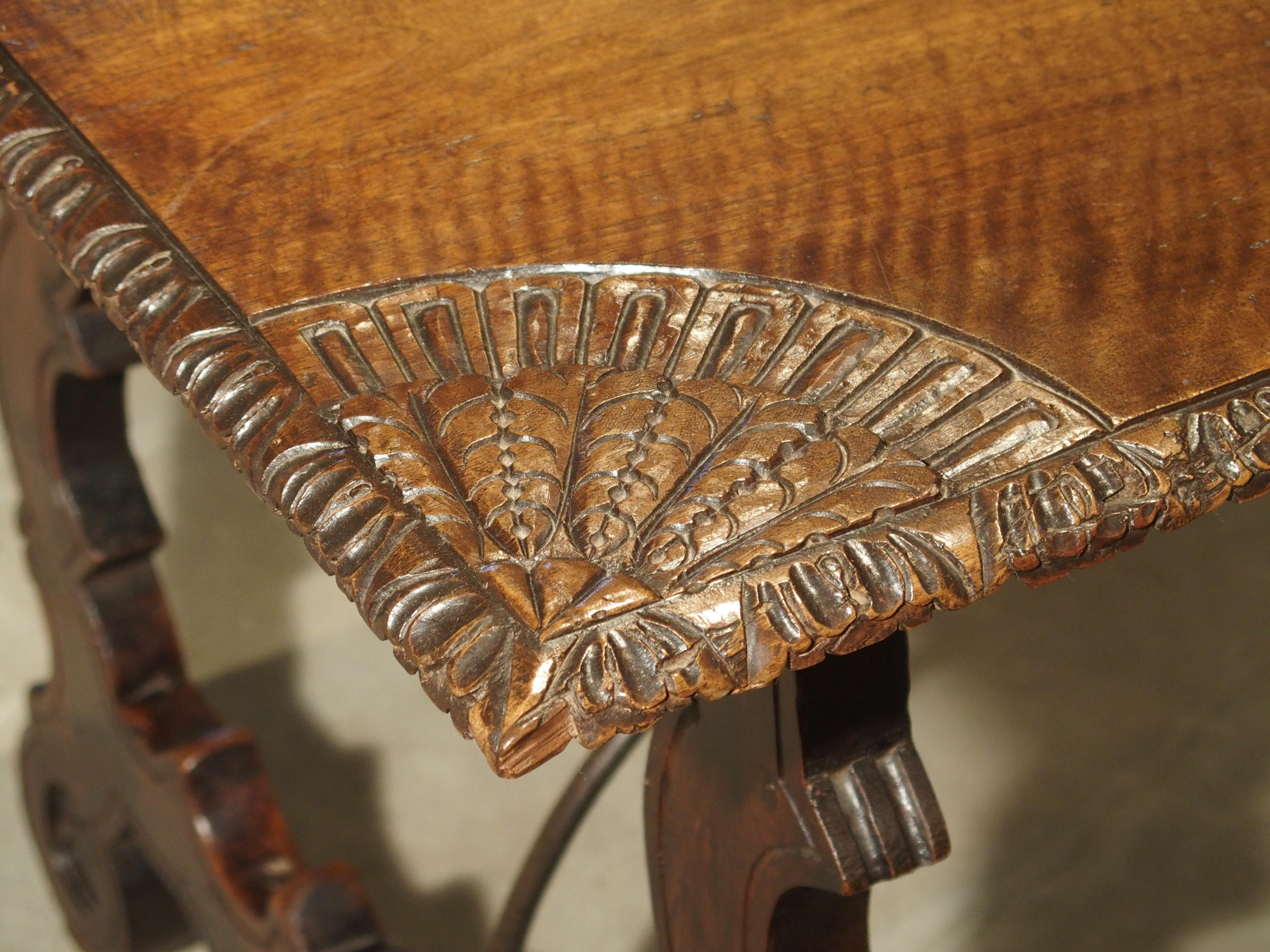 18th Century Catalan Table with Forged Iron Stretchers 5
