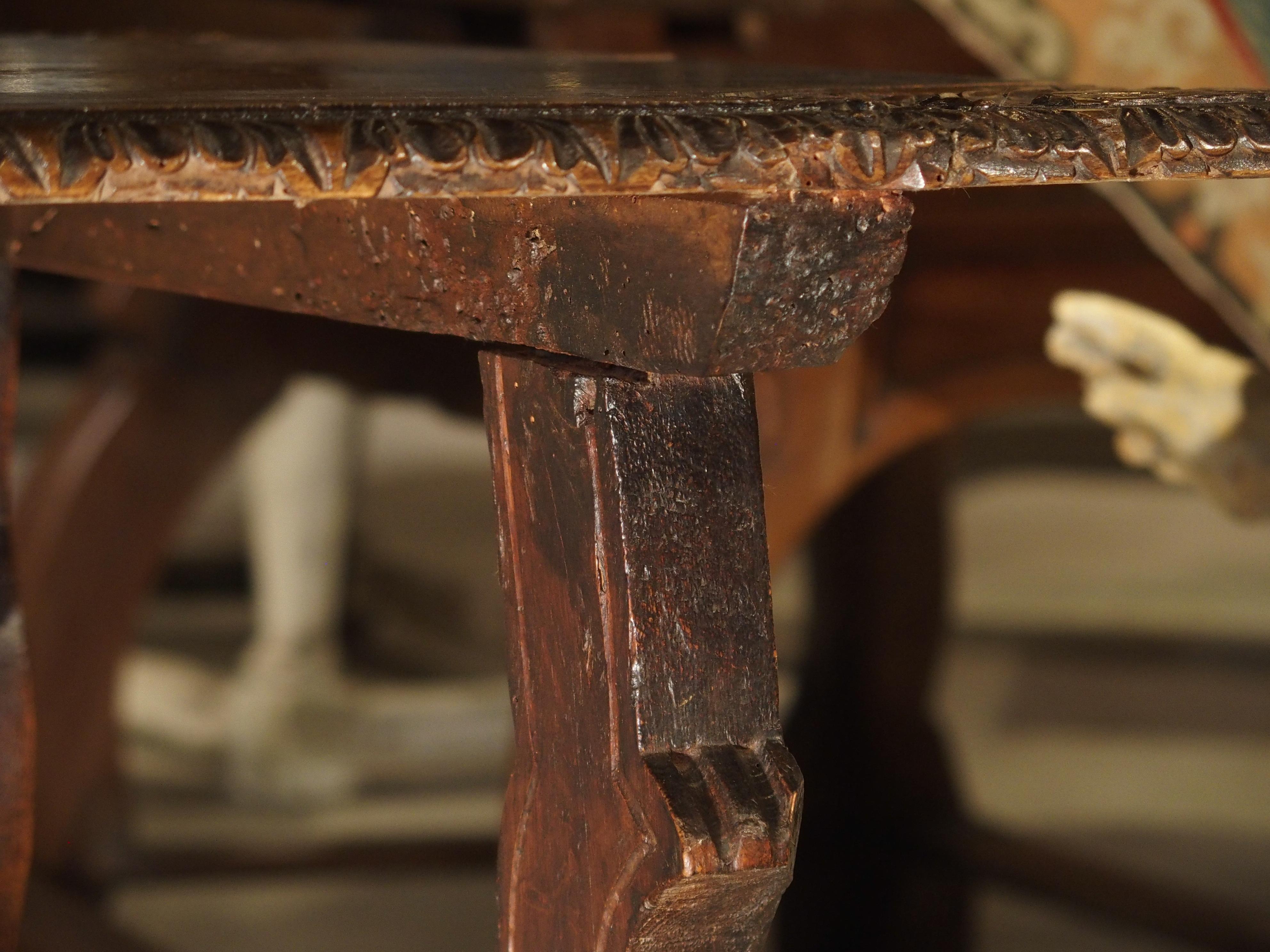 18th Century Catalan Table with Forged Iron Stretchers 13