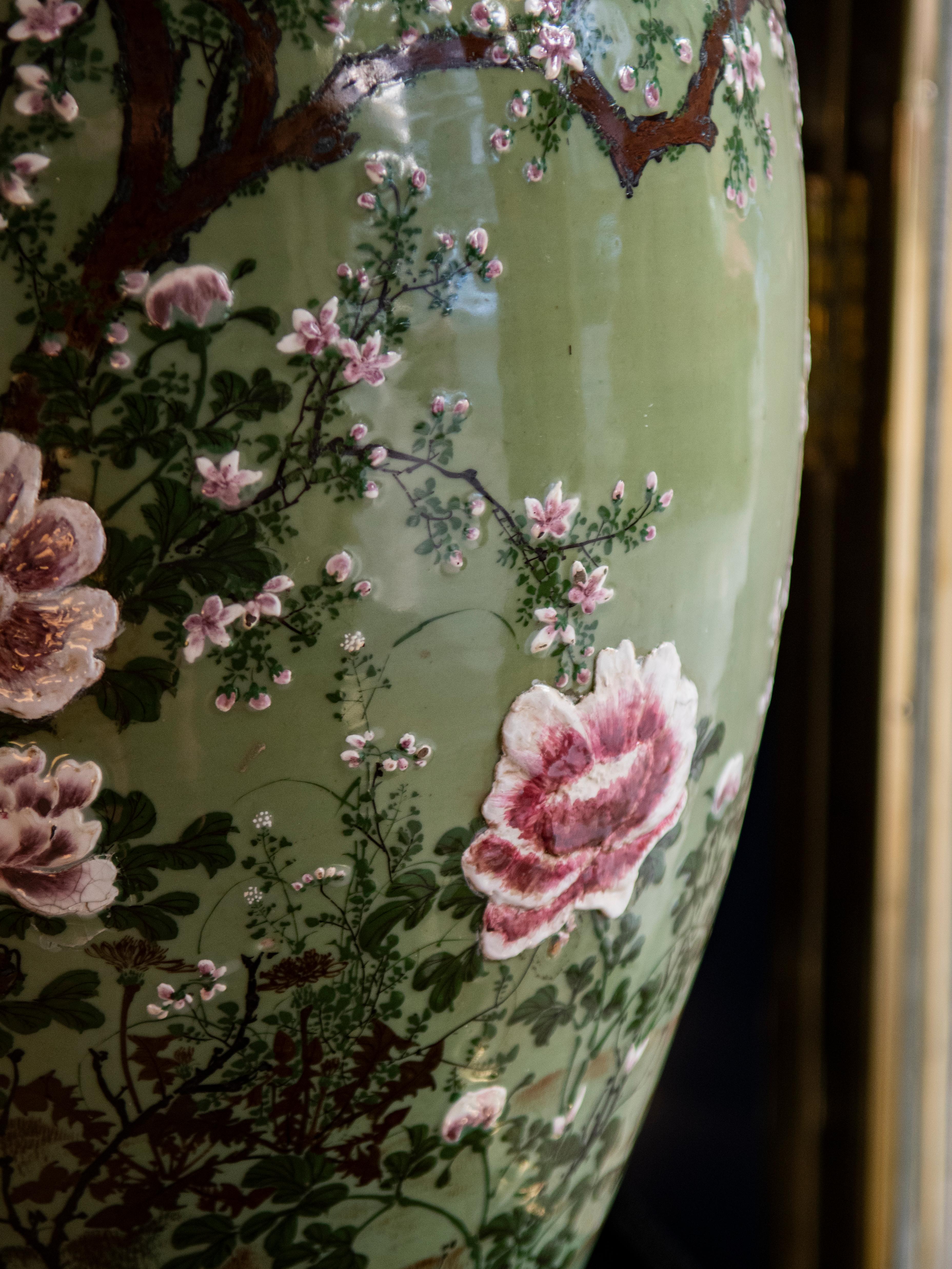 Ceramic 18th Century Celadon Seto Ware Vase