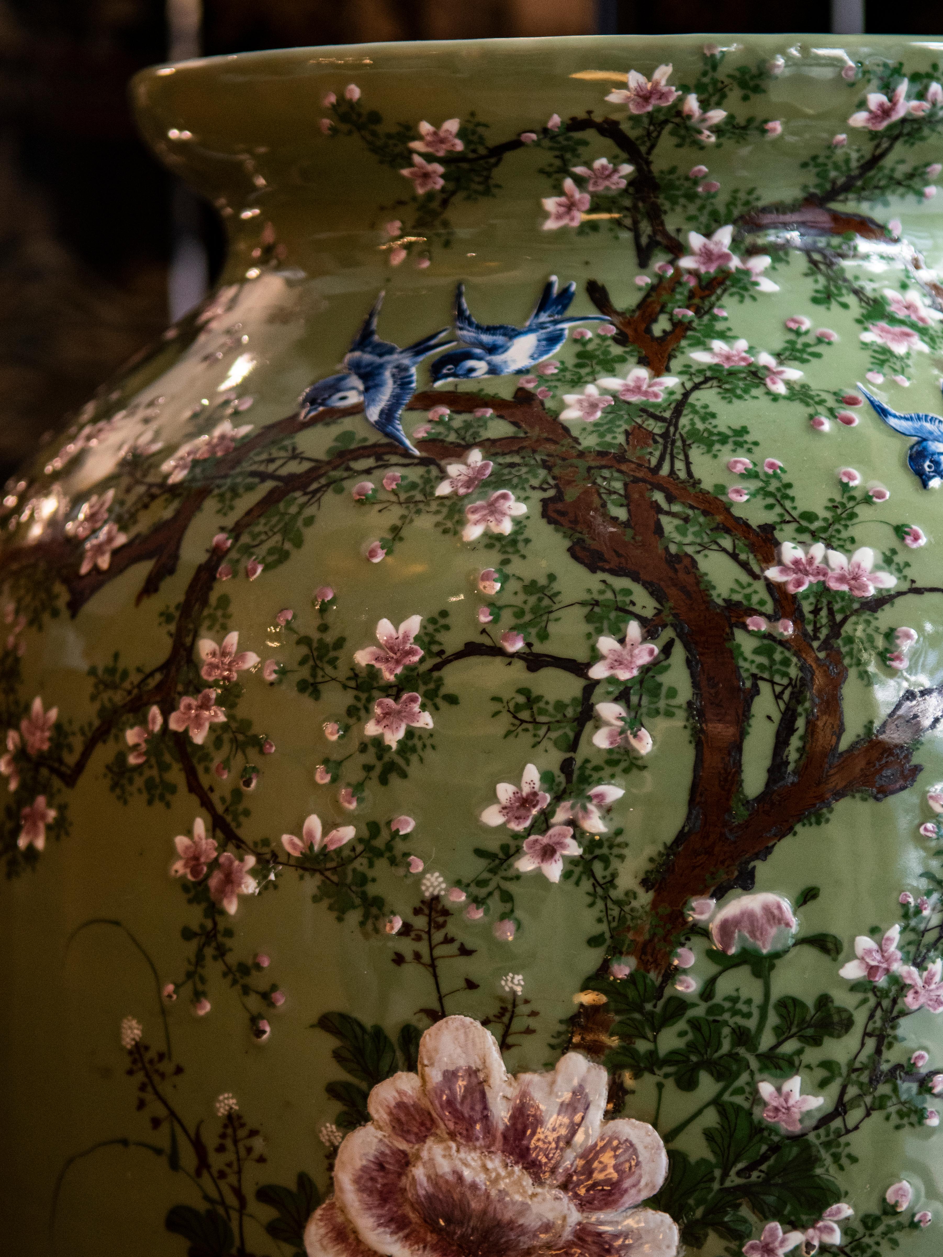 18th Century Celadon Seto Ware Vase 1