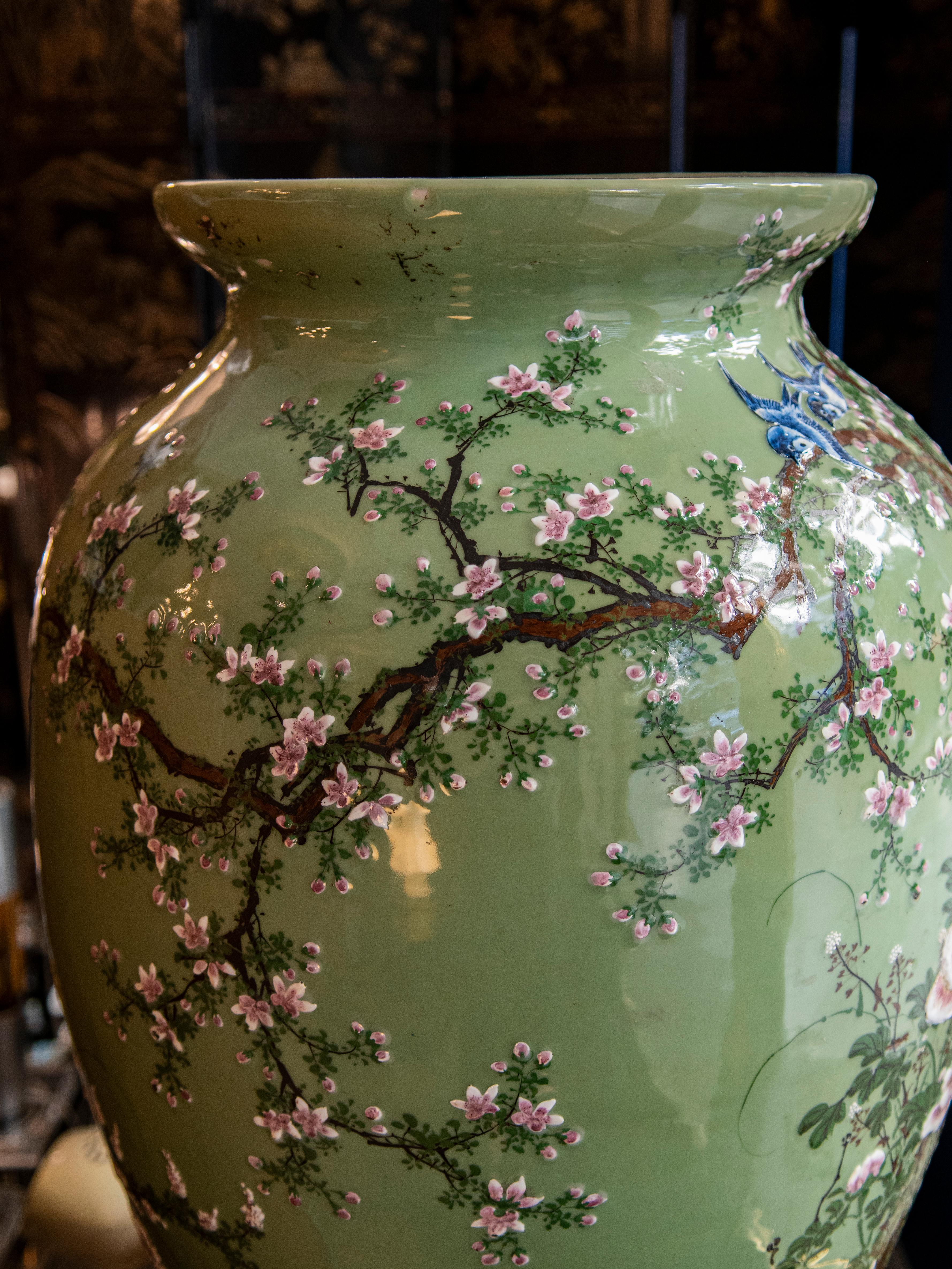 18th Century Celadon Seto Ware Vase 3
