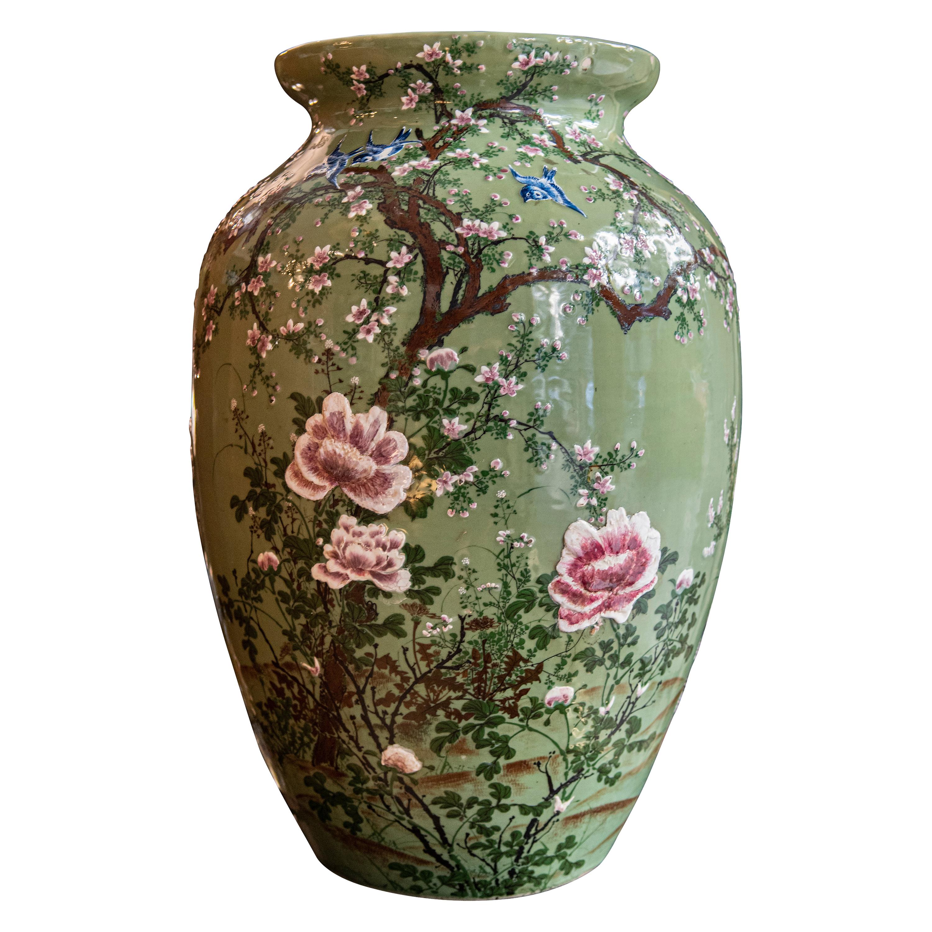 18th Century Celadon Seto Ware Vase