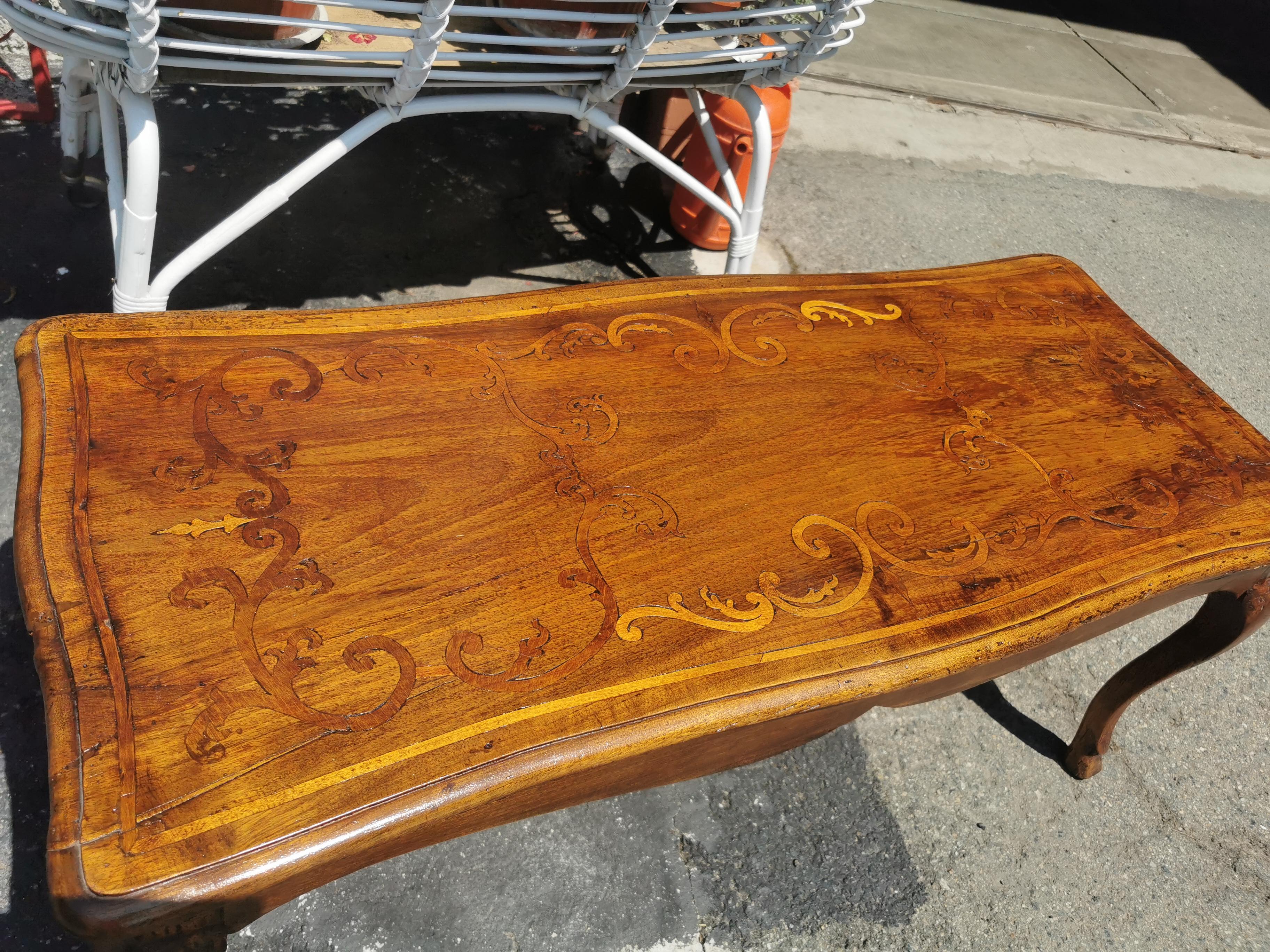 A Louis XV Center Table, walnut, Piedmont Region Italy, circa 1760, Walnut For Sale 2